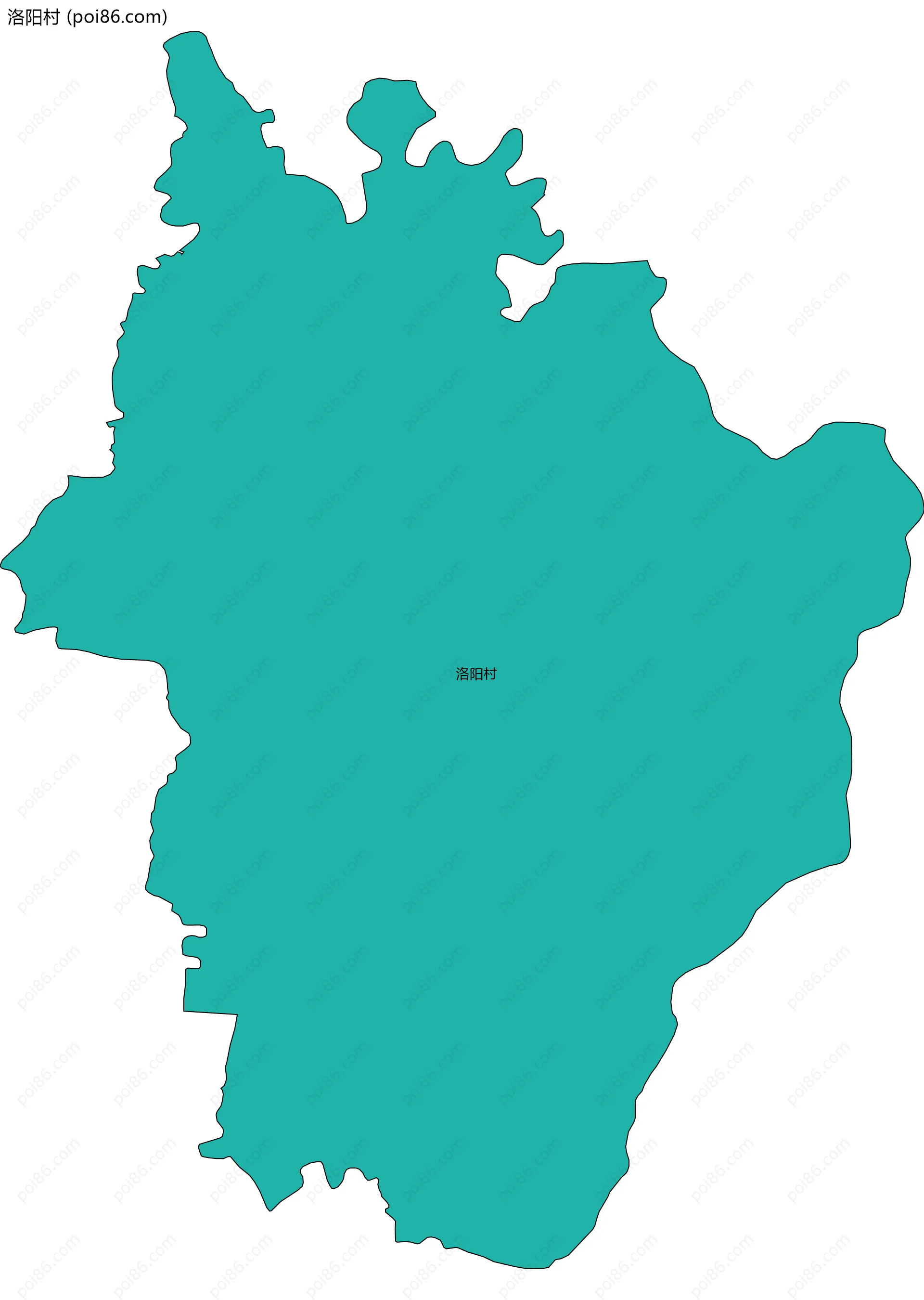 洛阳村边界地图