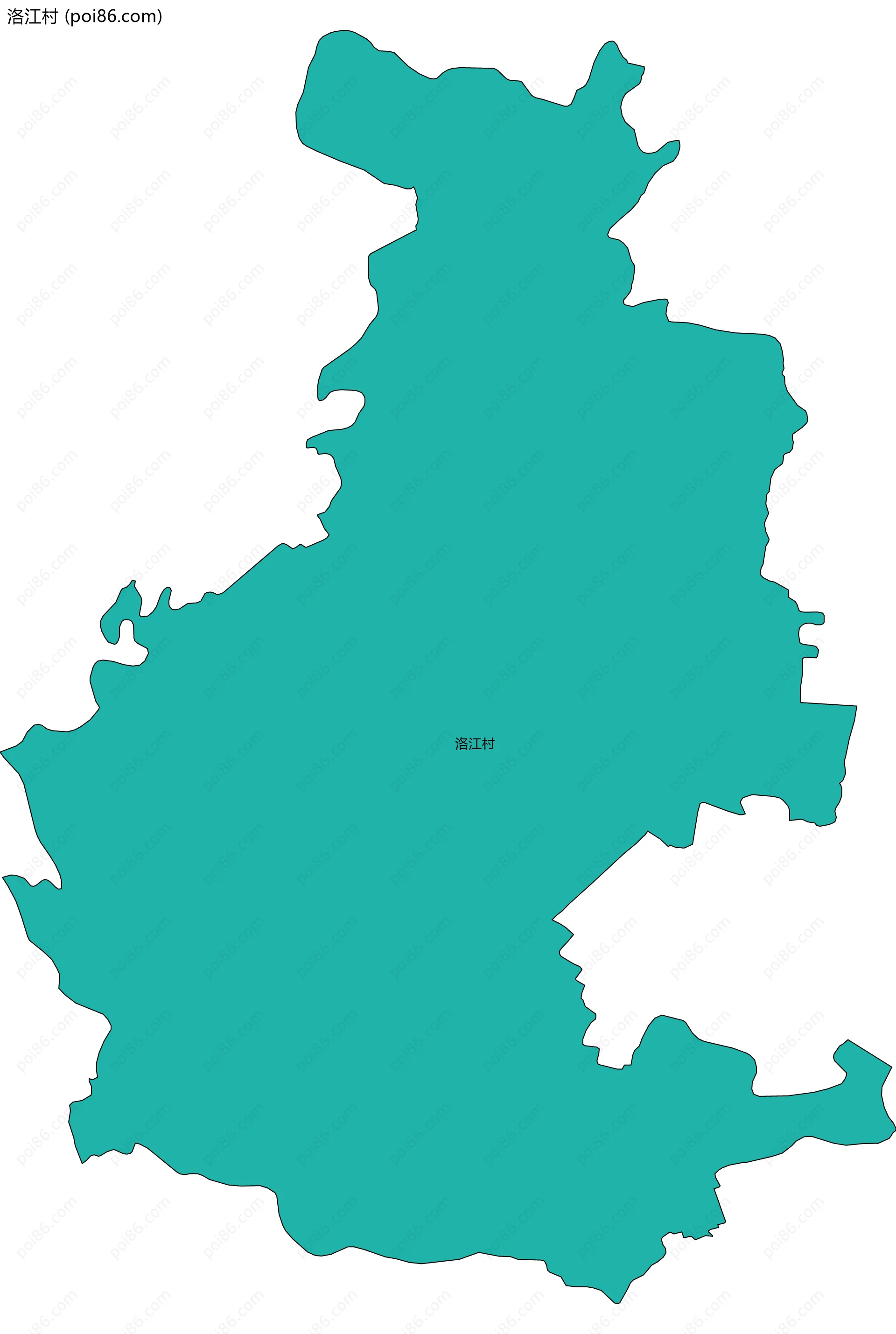洛江村边界地图