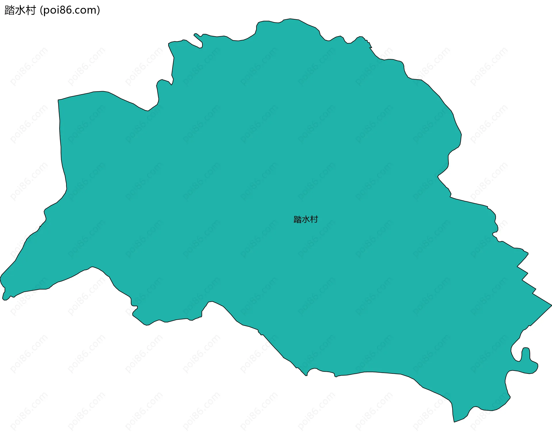 踏水村边界地图
