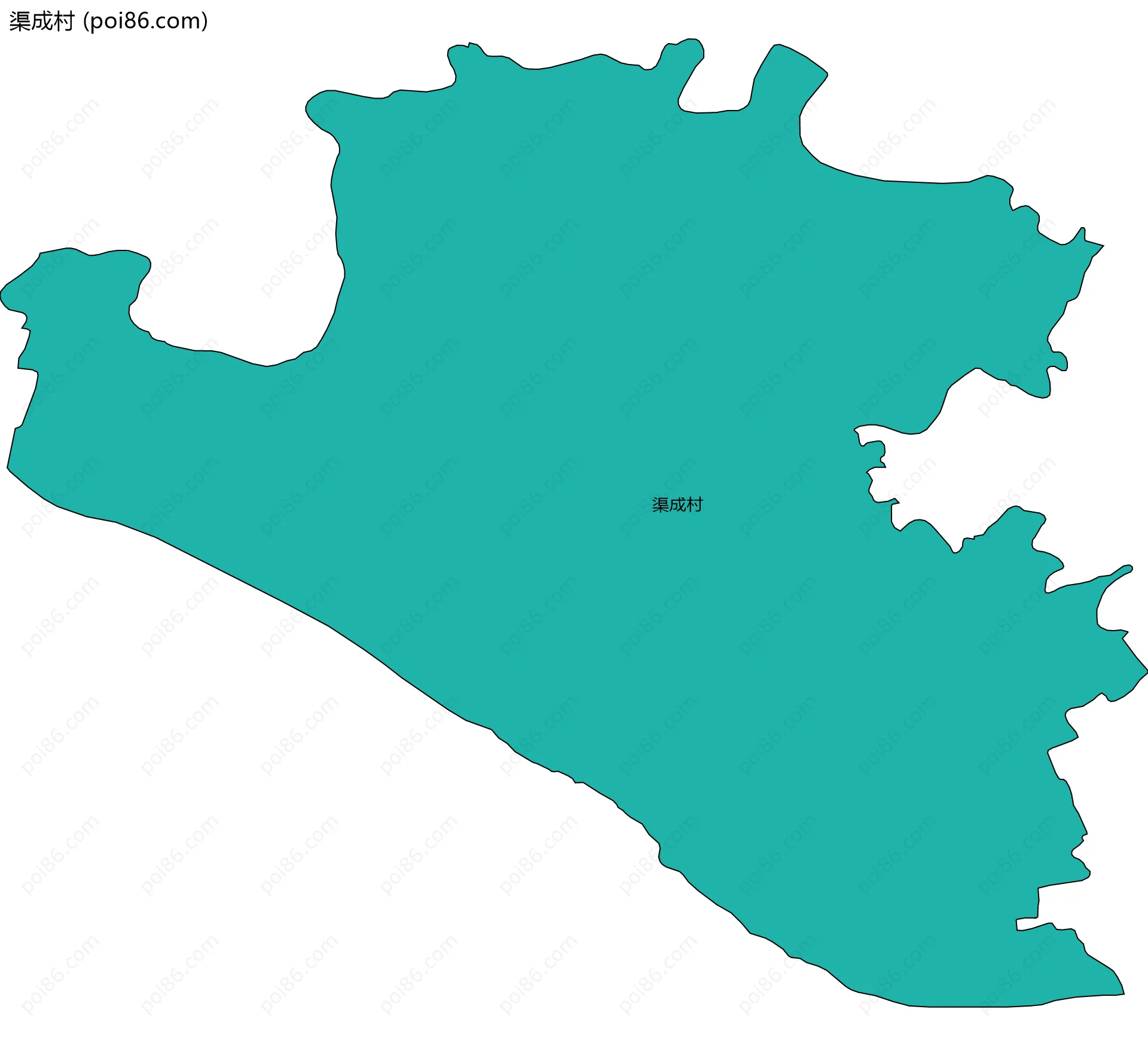 渠成村边界地图