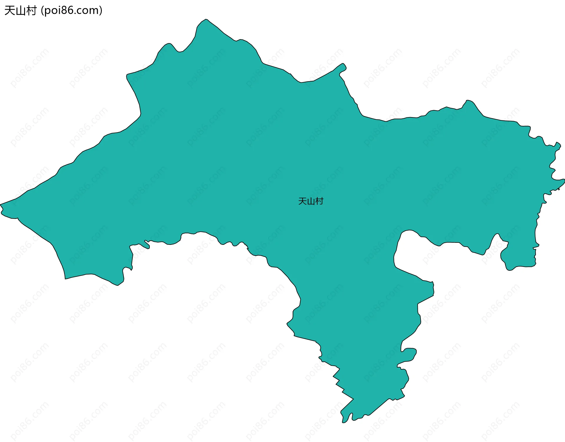 天山村边界地图