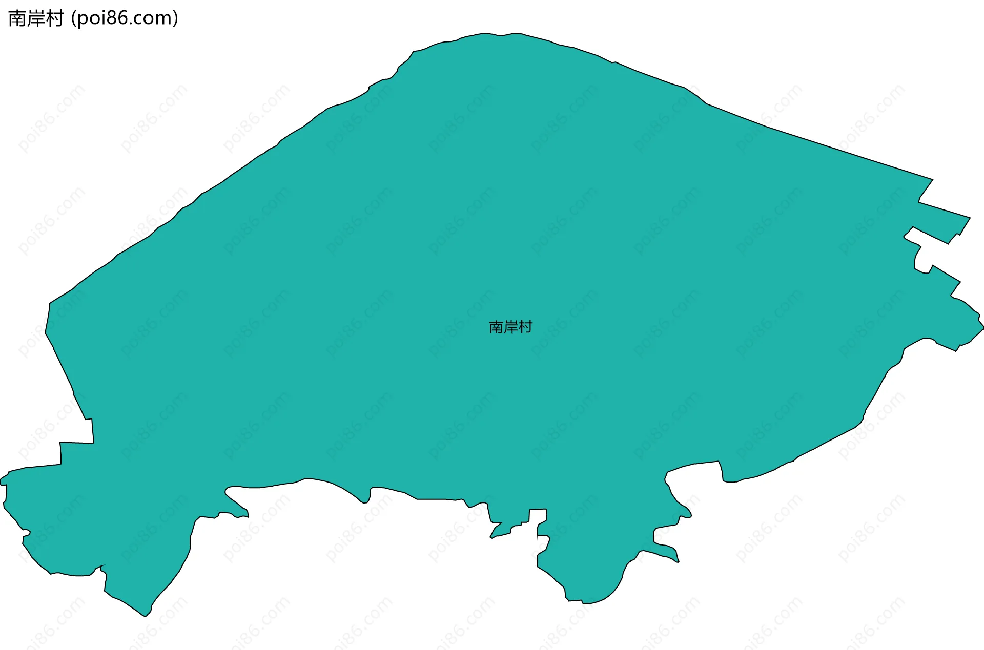 南岸村边界地图