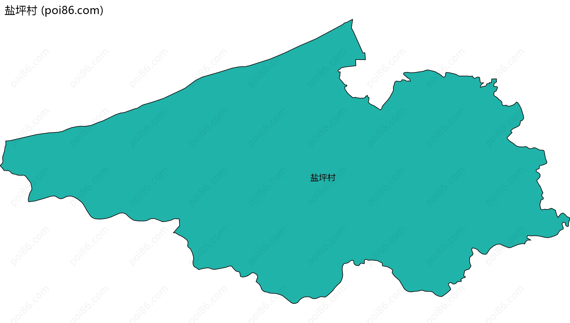 盐坪村边界地图