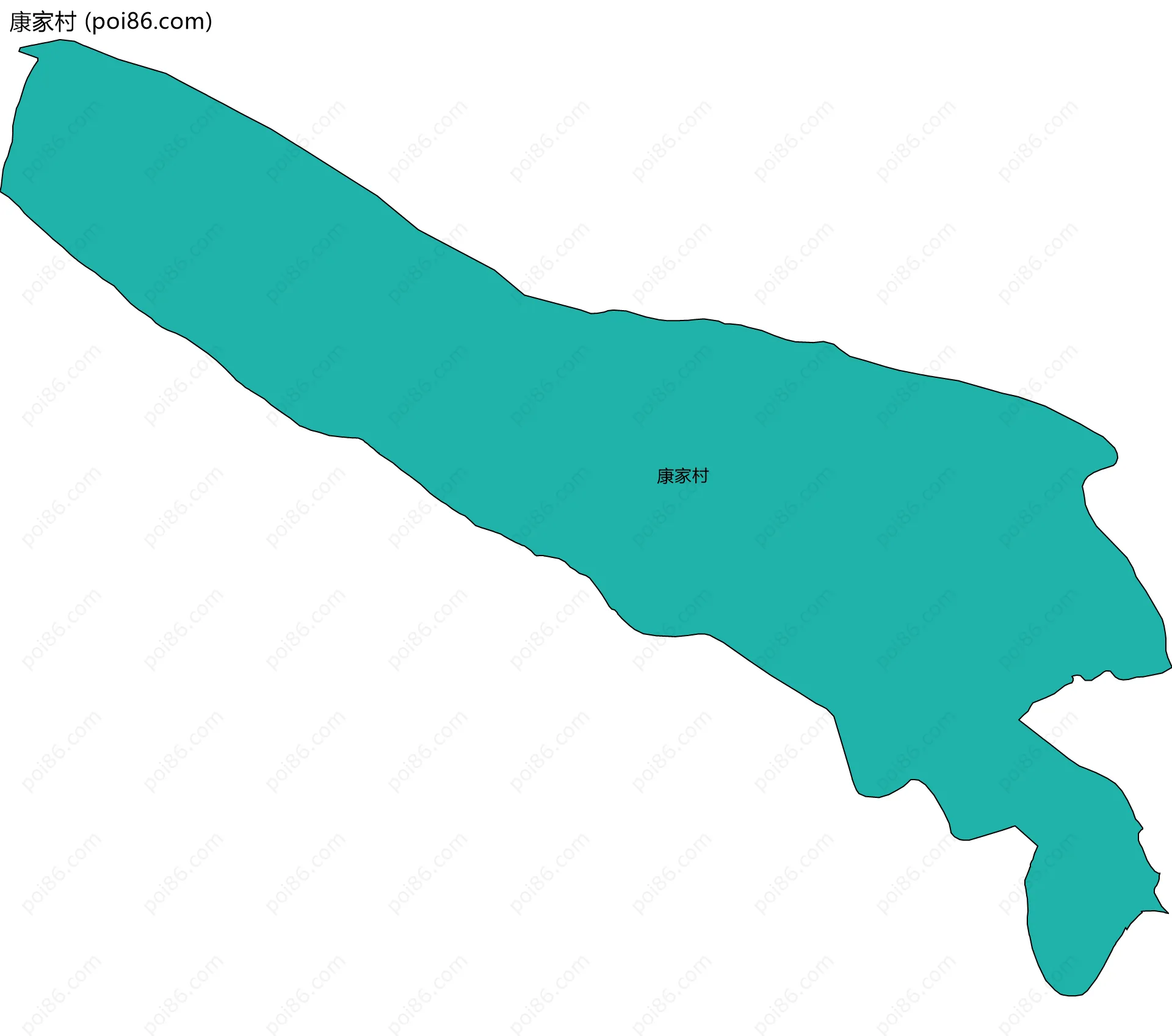 康家村边界地图