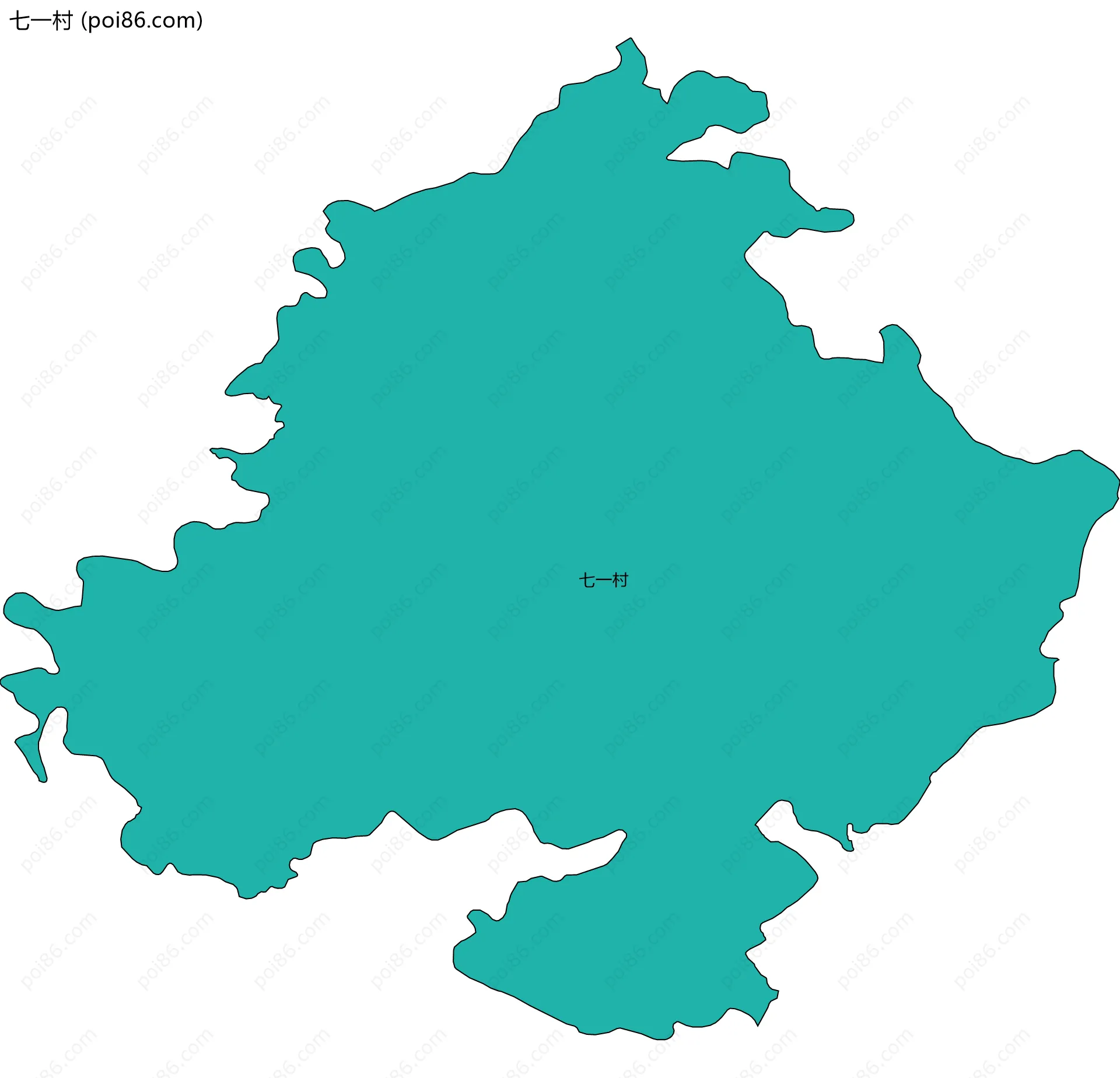 七一村边界地图