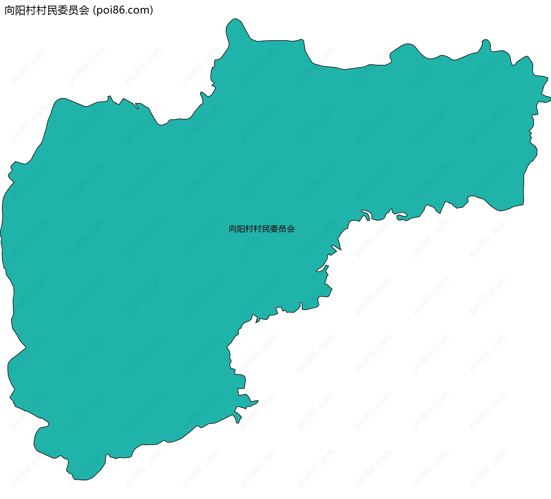 向阳村村民委员会边界地图