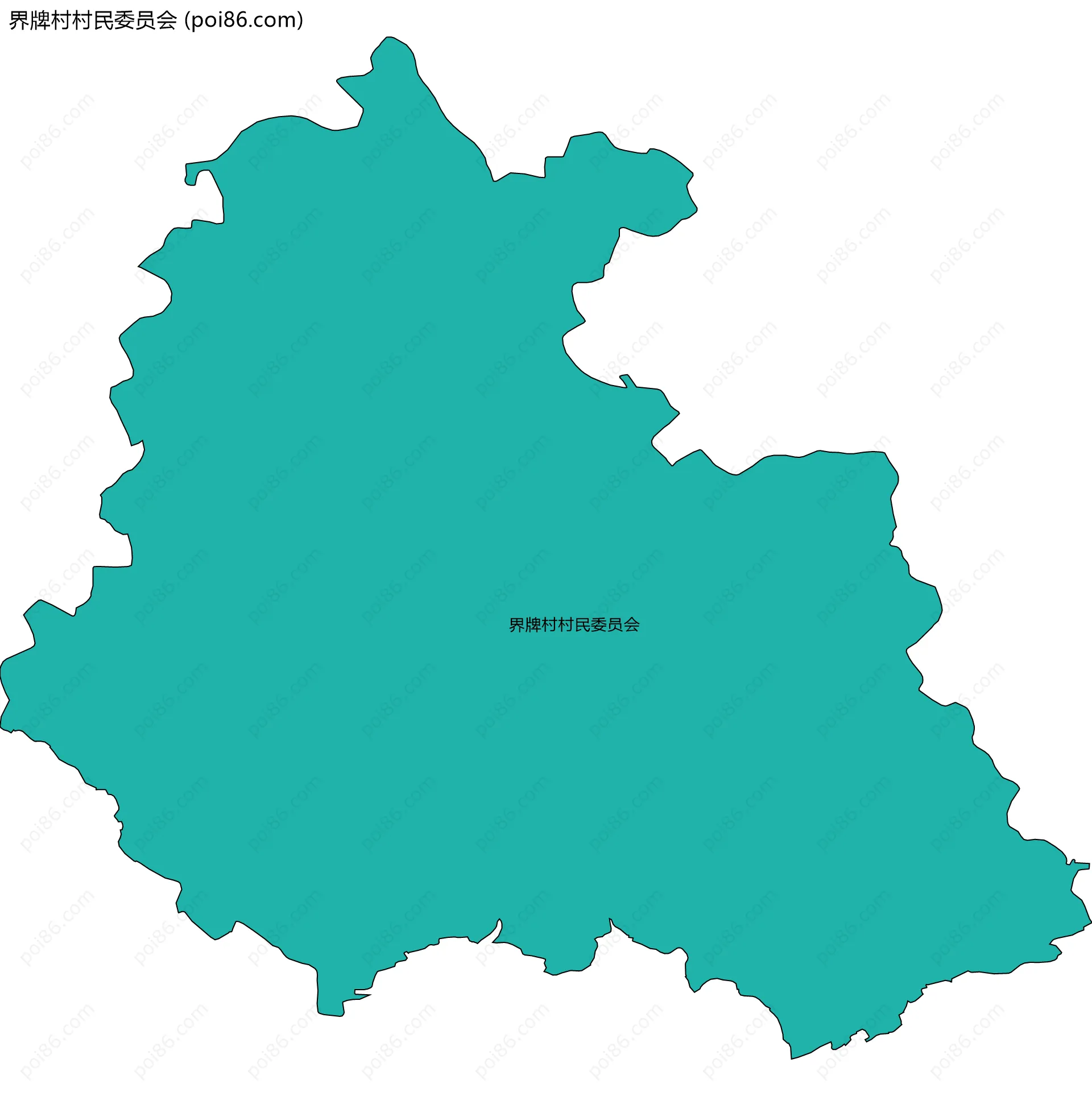 界牌村村民委员会边界地图