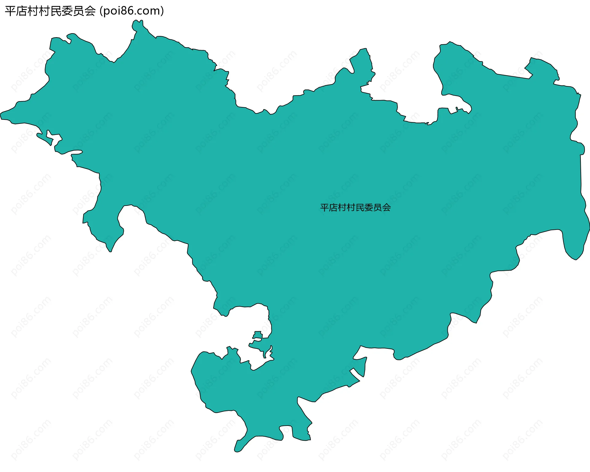 平店村村民委员会边界地图