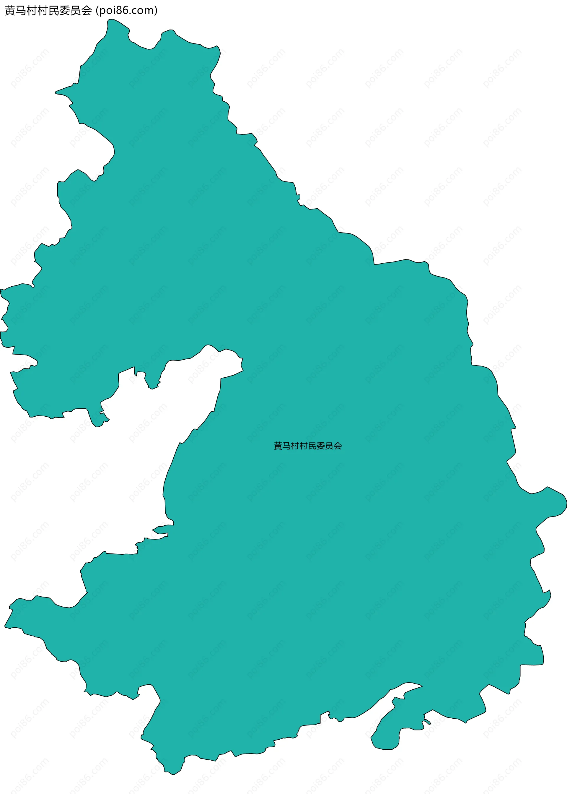 黄马村村民委员会边界地图