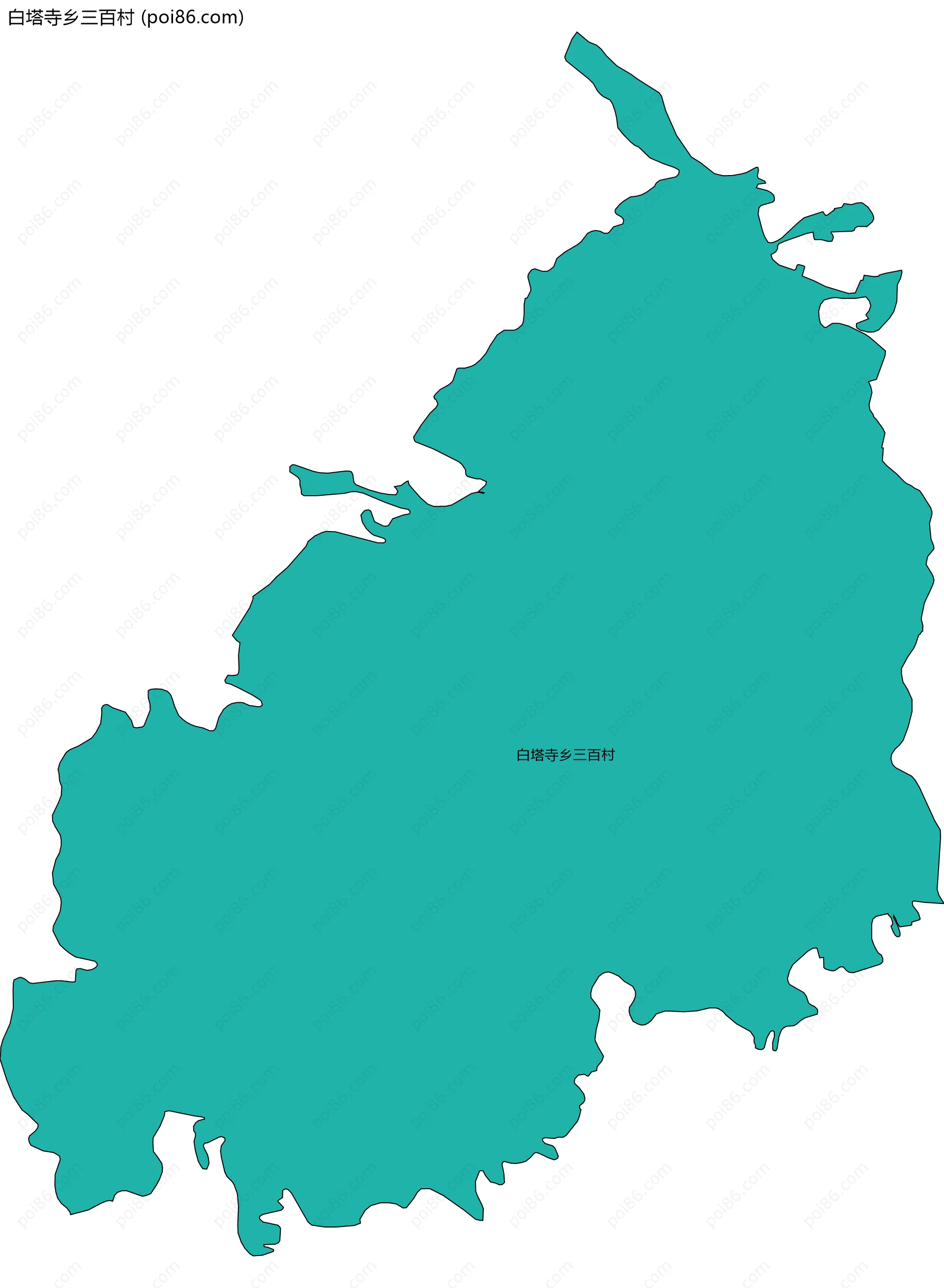 白塔寺乡三百村边界地图