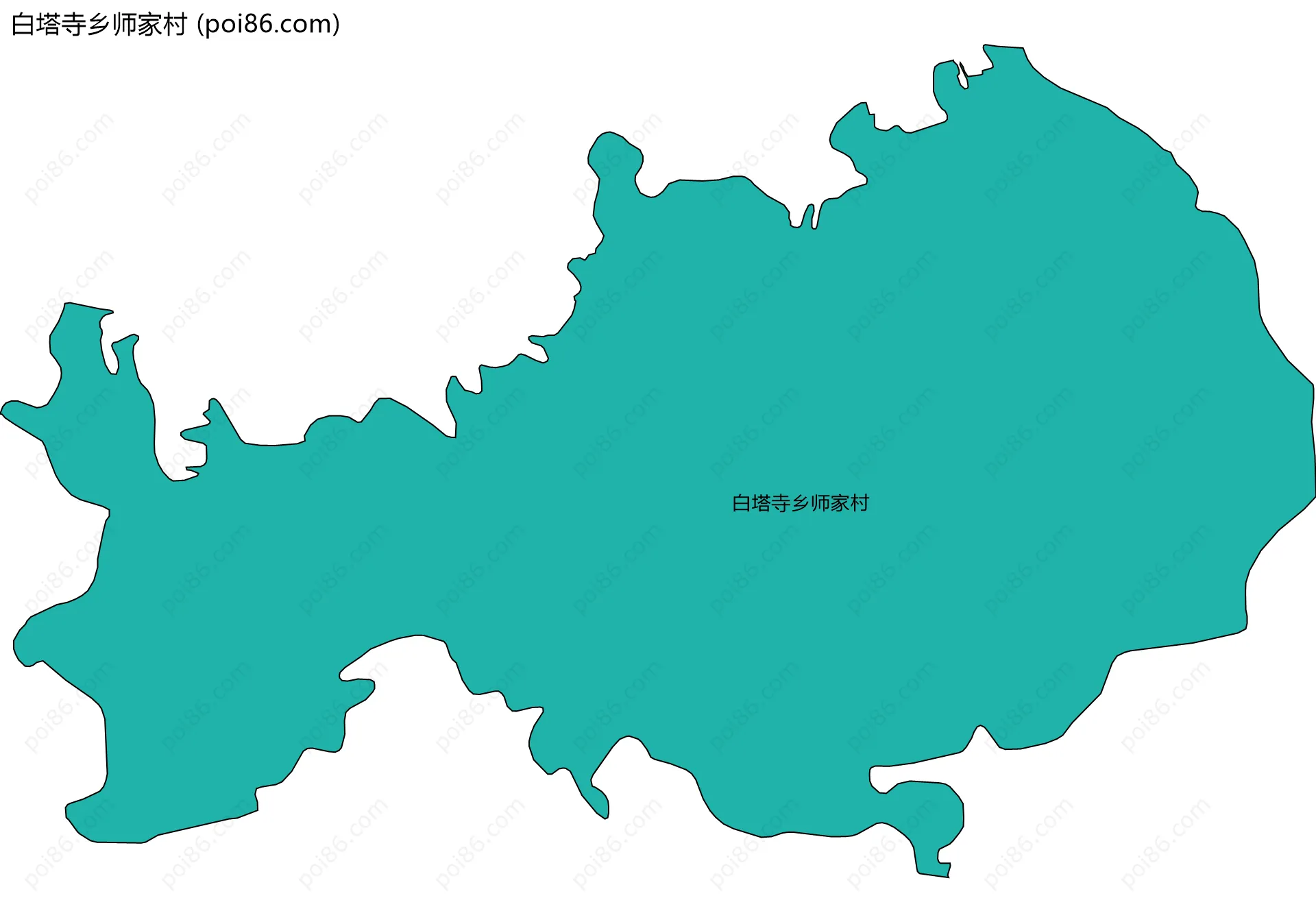 白塔寺乡师家村边界地图