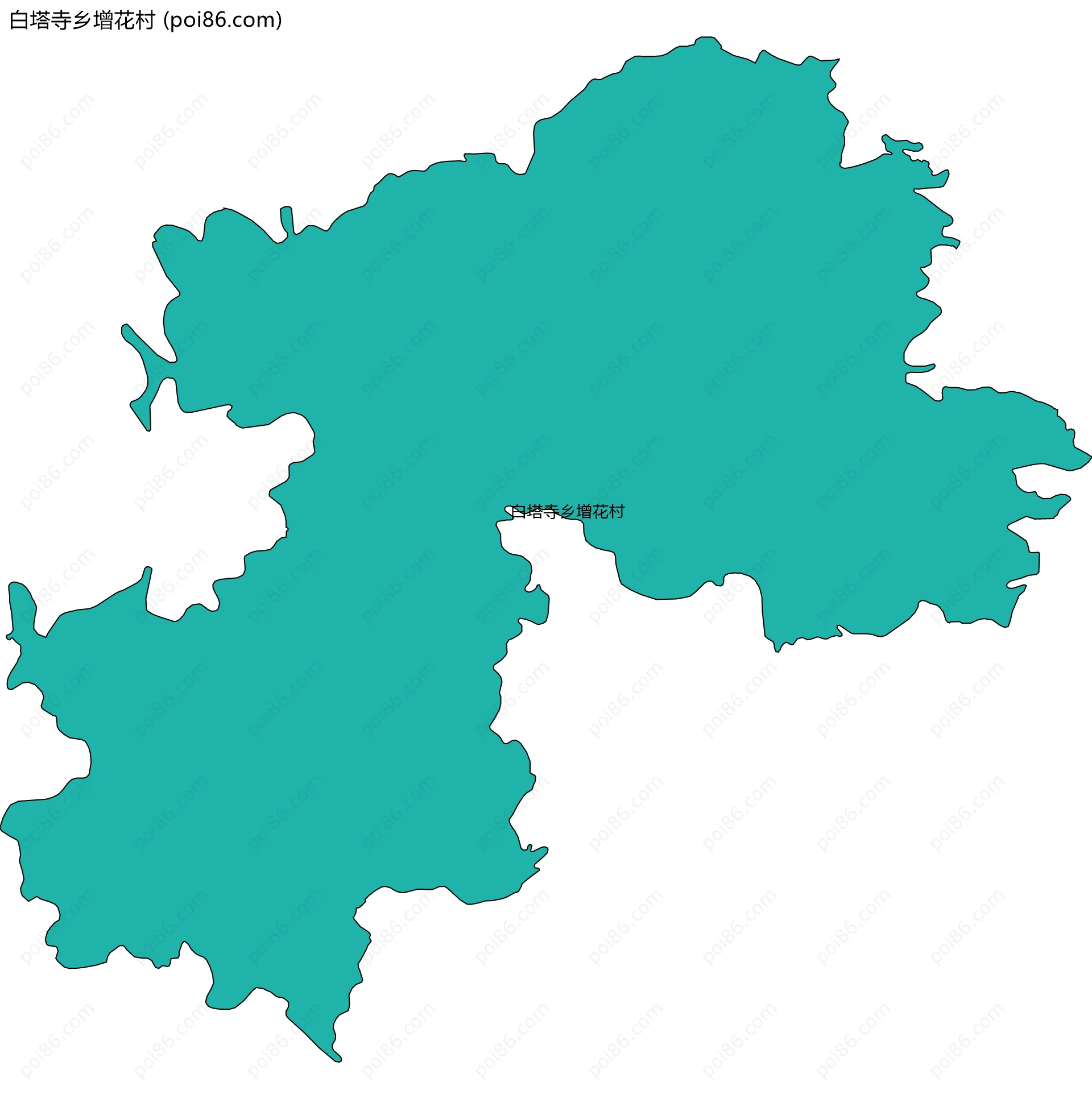 白塔寺乡增花村边界地图