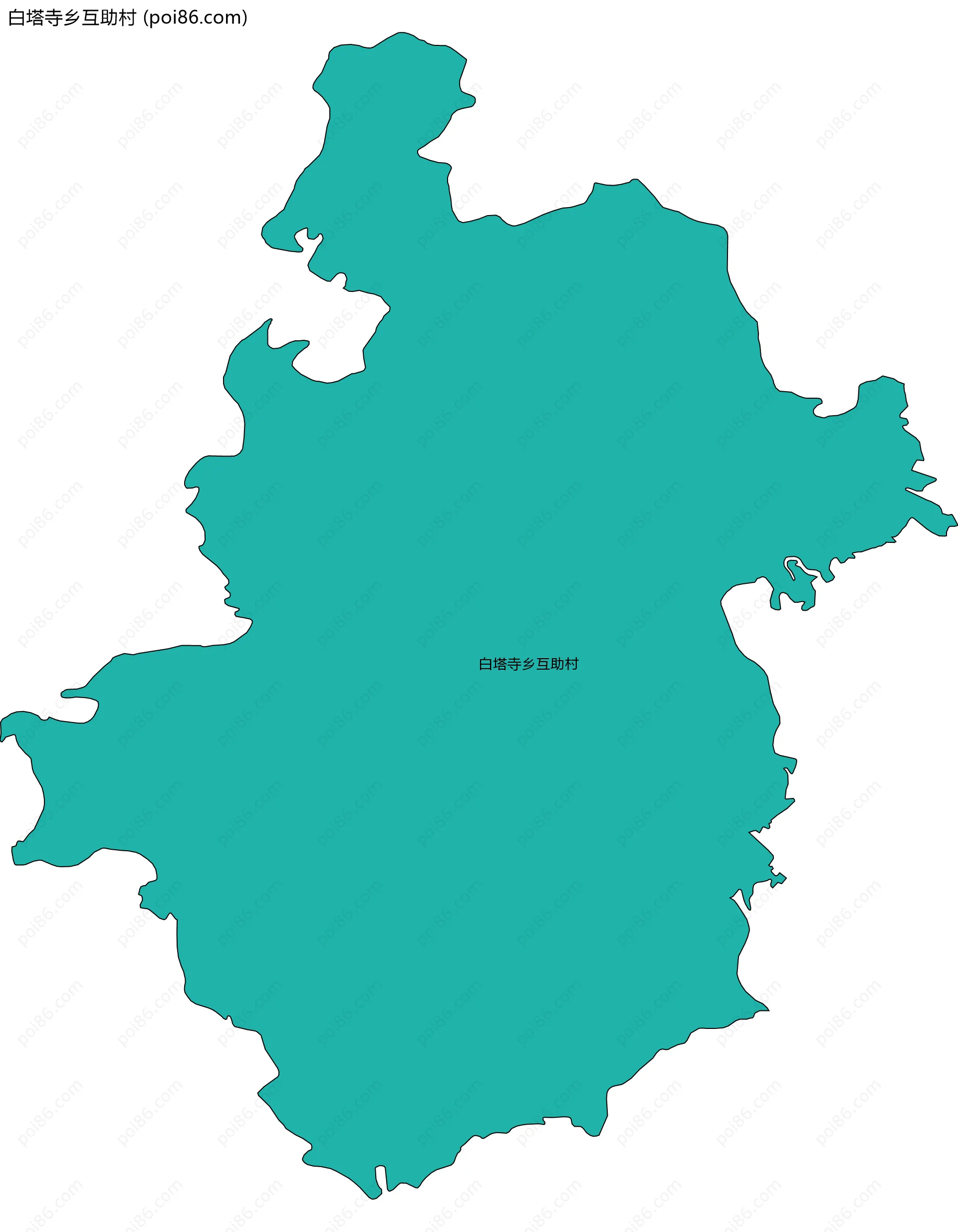 白塔寺乡互助村边界地图