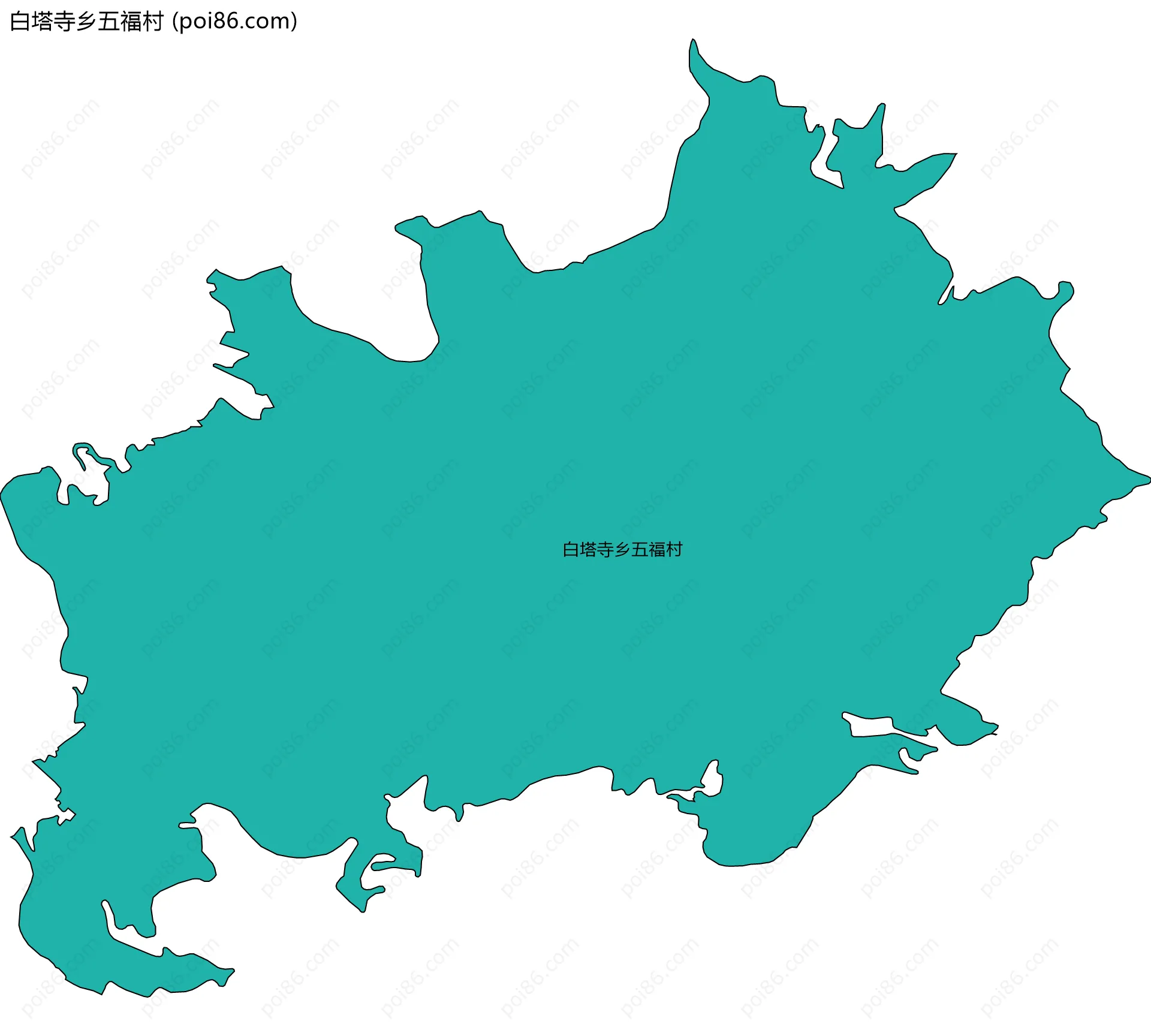 白塔寺乡五福村边界地图