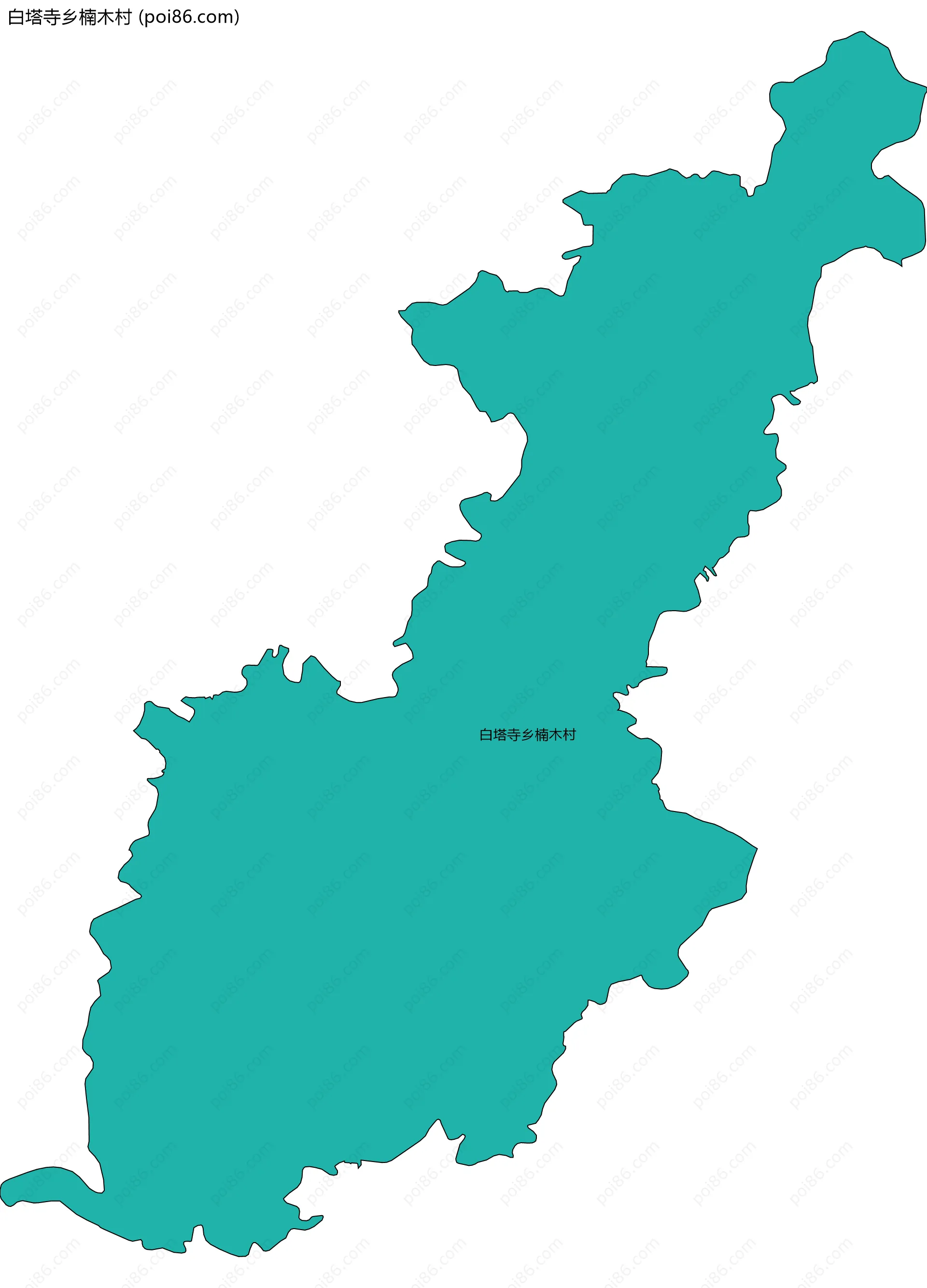 白塔寺乡楠木村边界地图