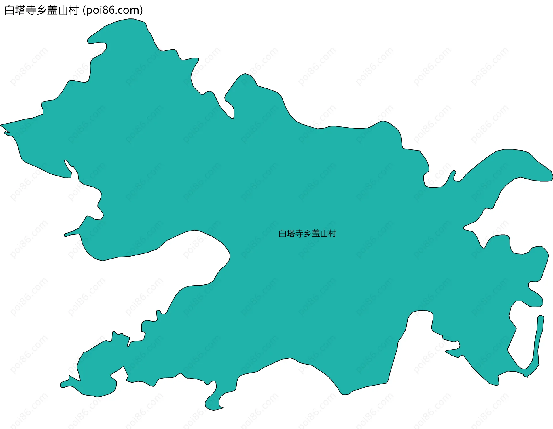 白塔寺乡盖山村边界地图