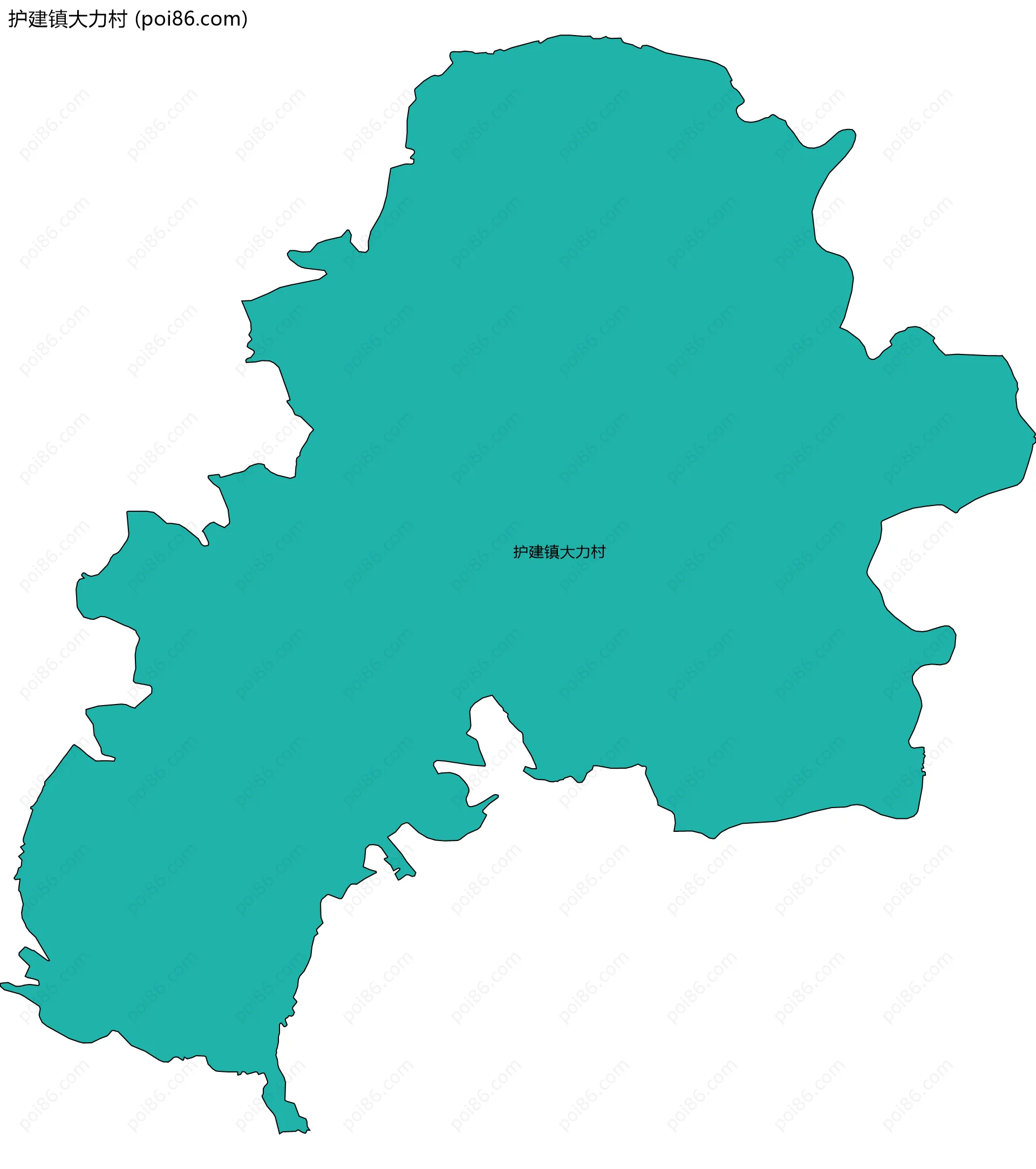护建镇大力村边界地图