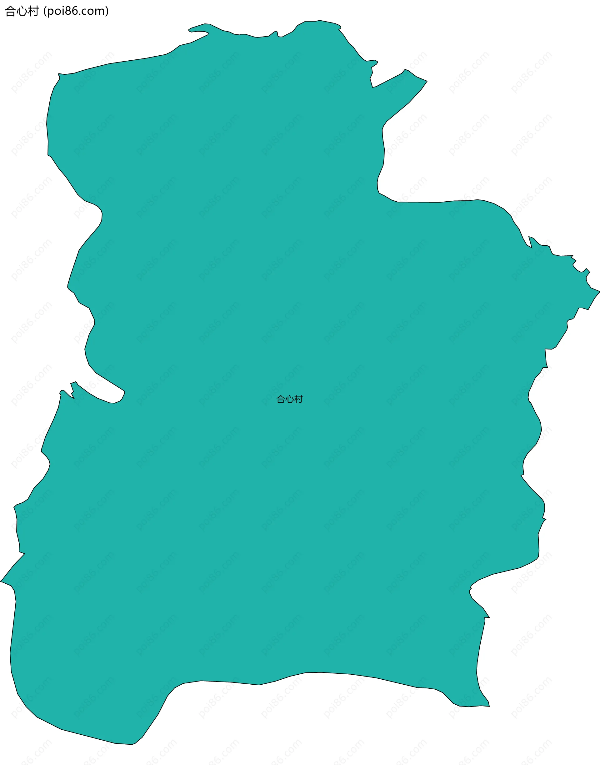 合心村边界地图