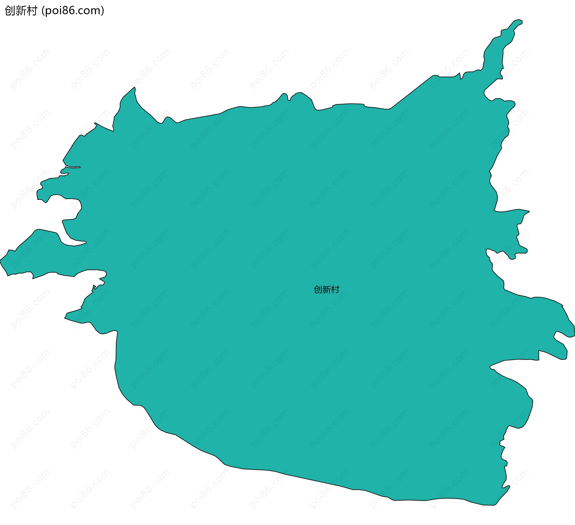 创新村边界地图