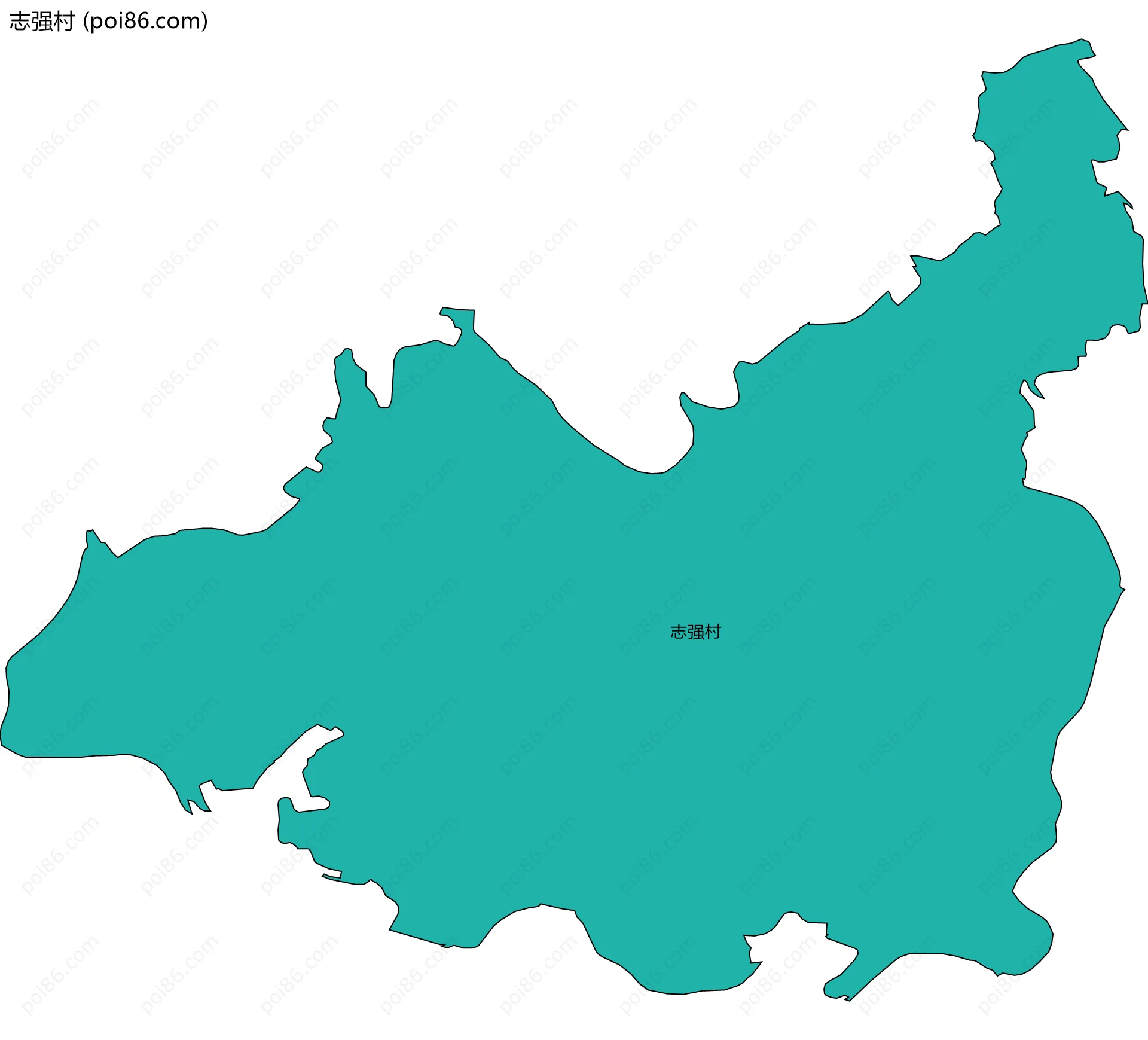 志强村边界地图