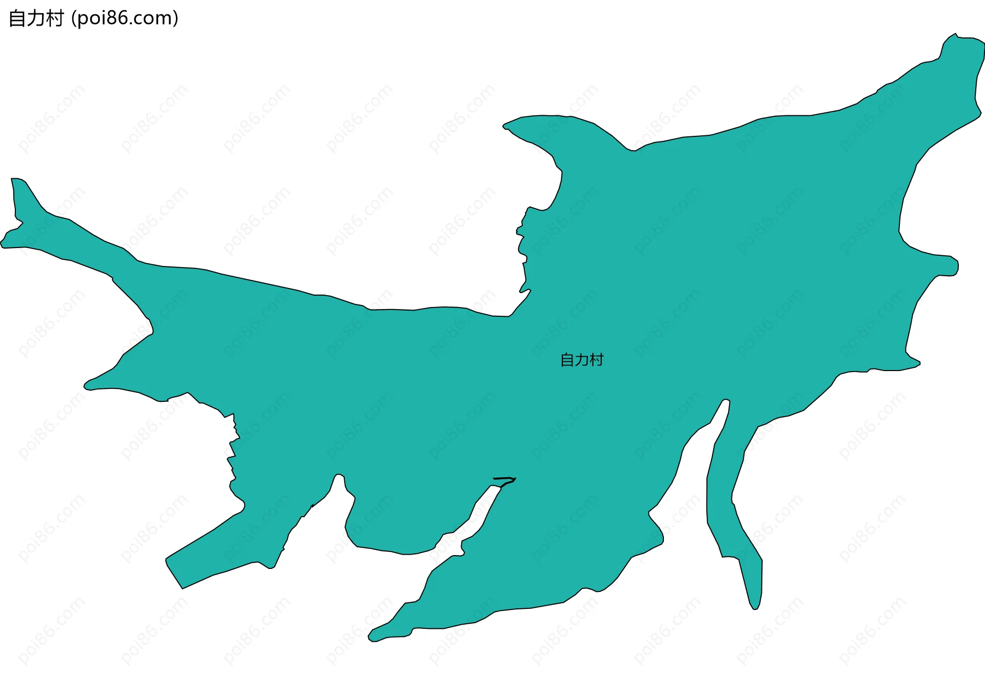 自力村边界地图