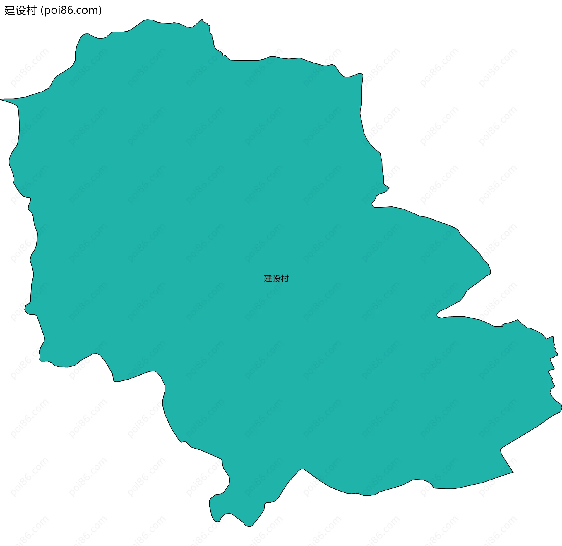建设村边界地图