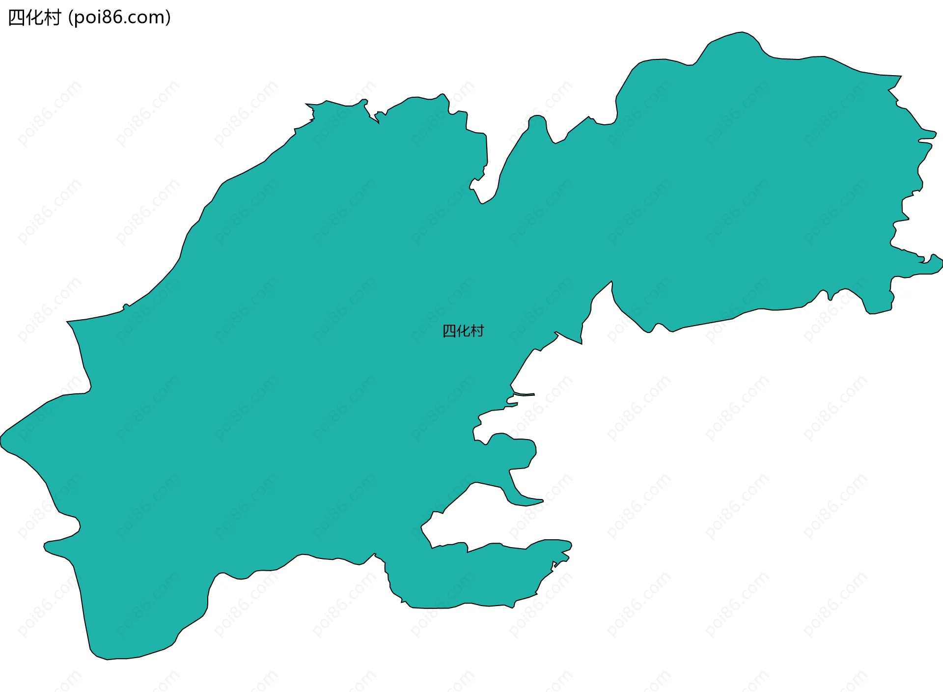 四化村边界地图