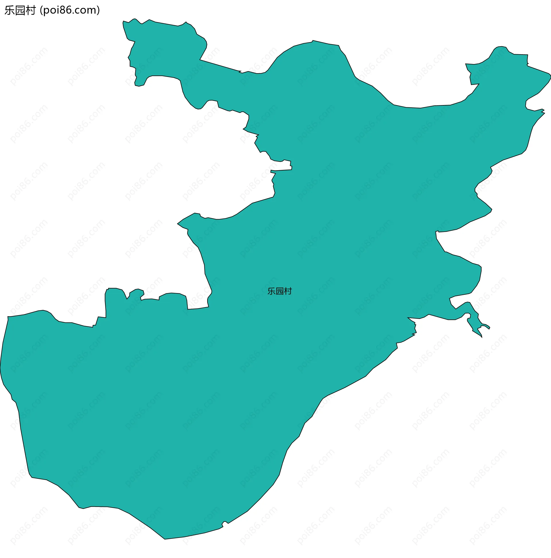 乐园村边界地图