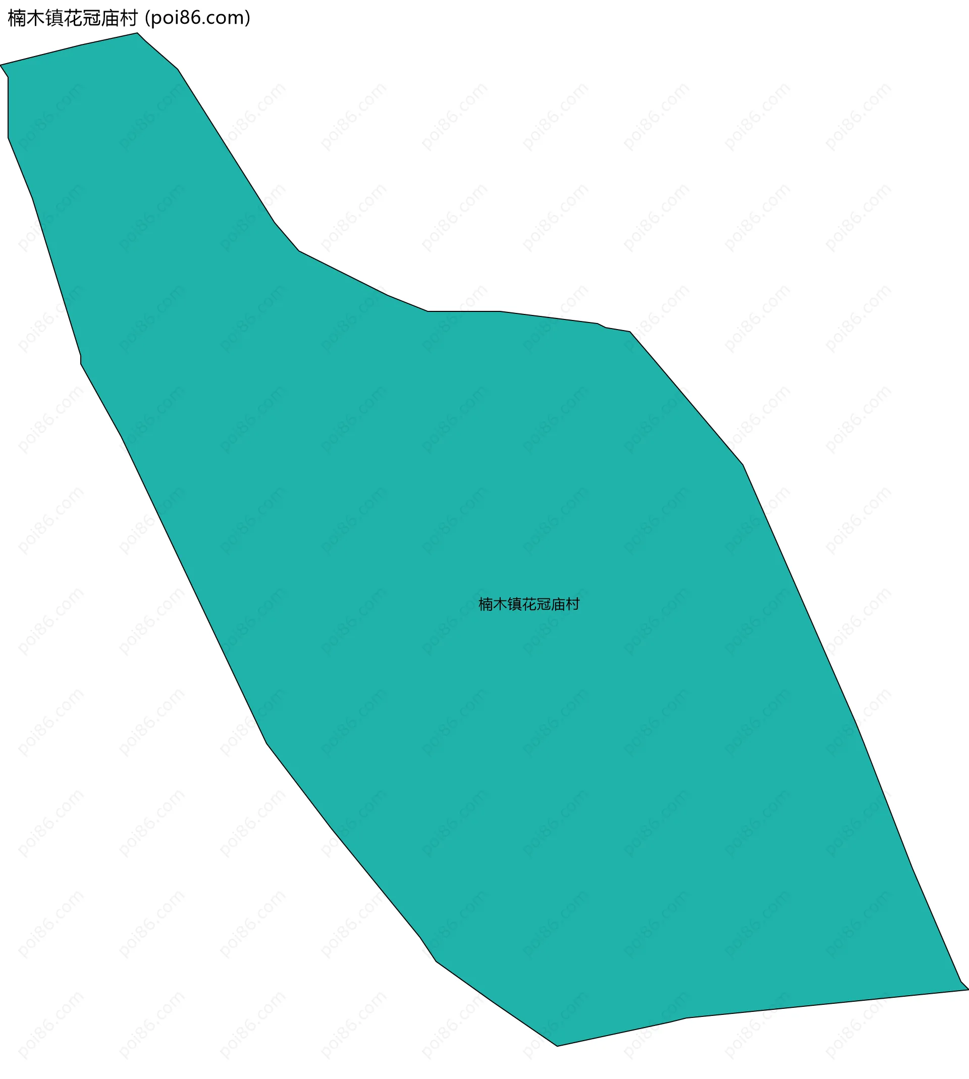 楠木镇花冠庙村边界地图