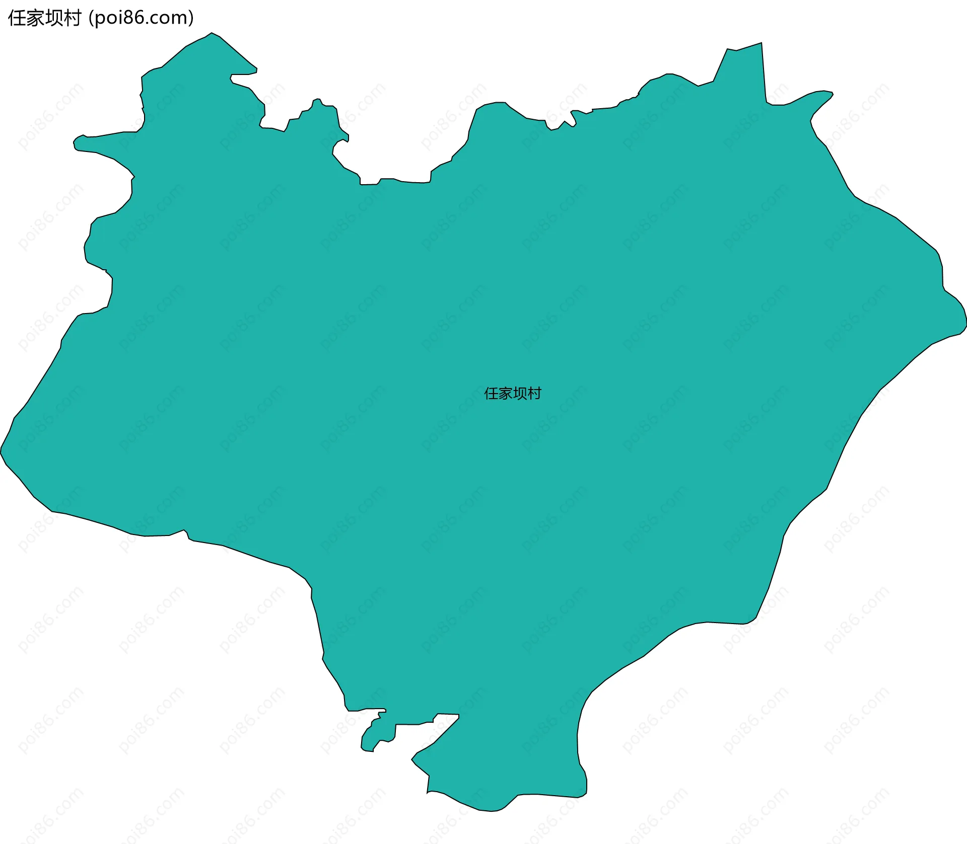 任家坝村边界地图