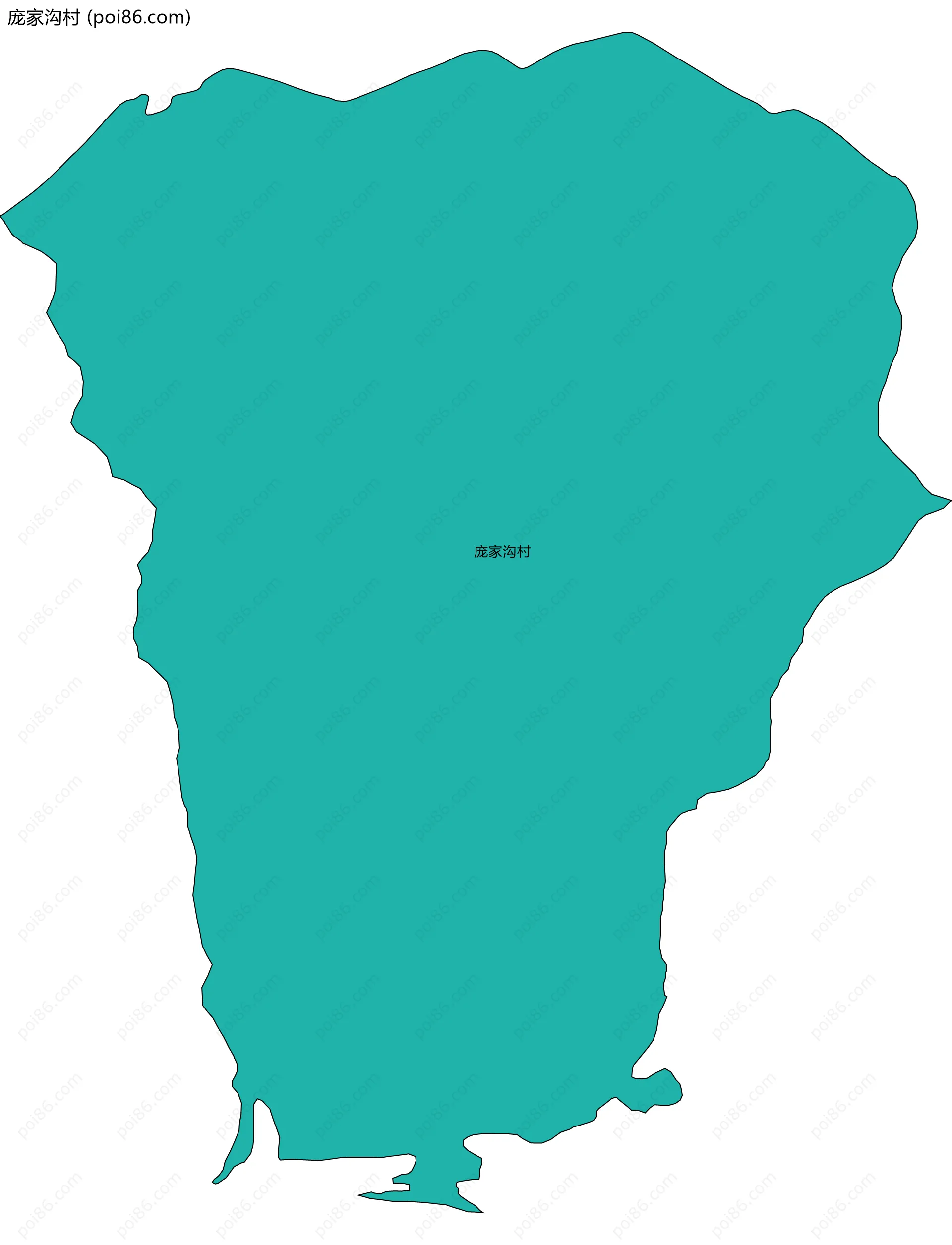 庞家沟村边界地图