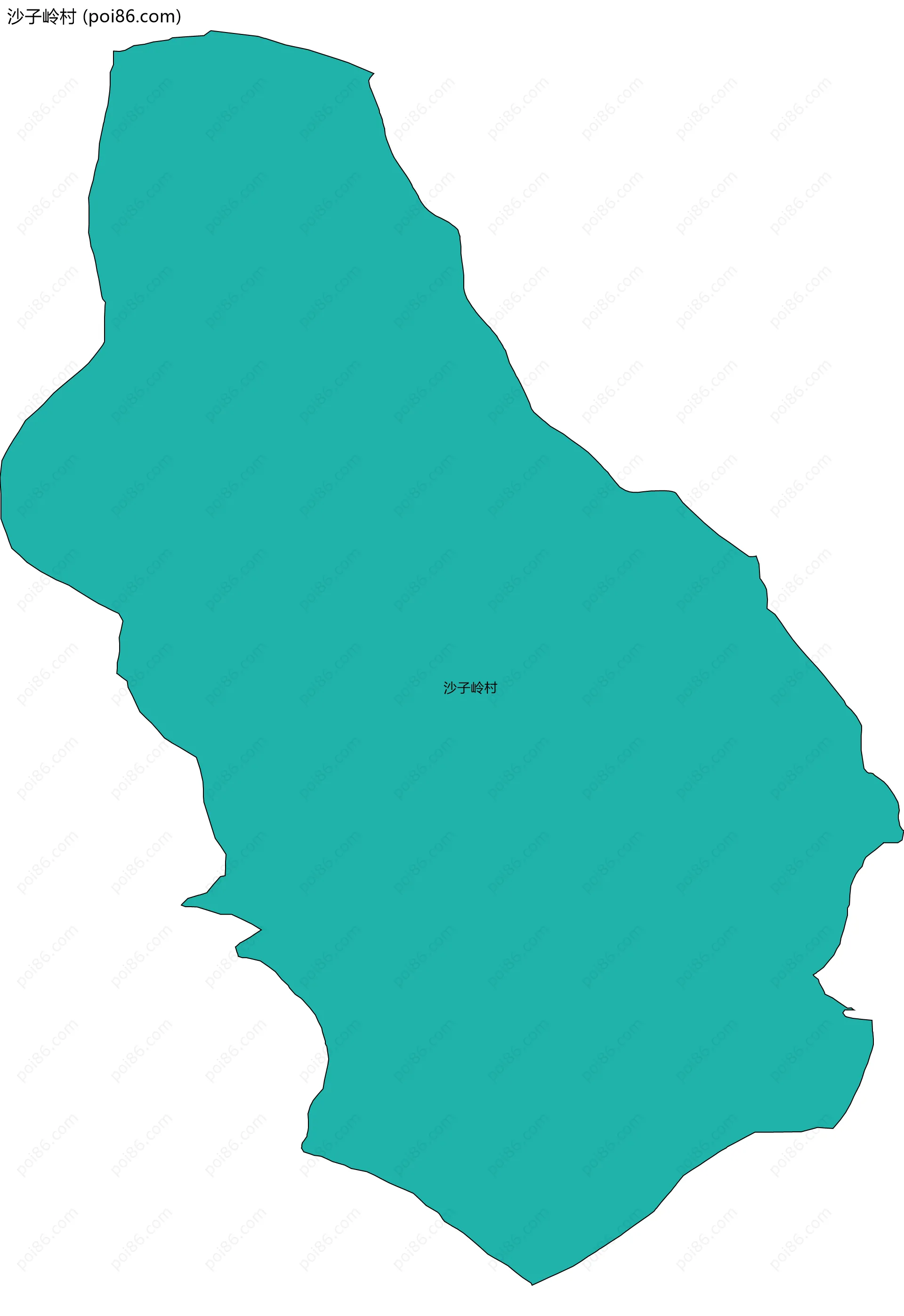 沙子岭村边界地图