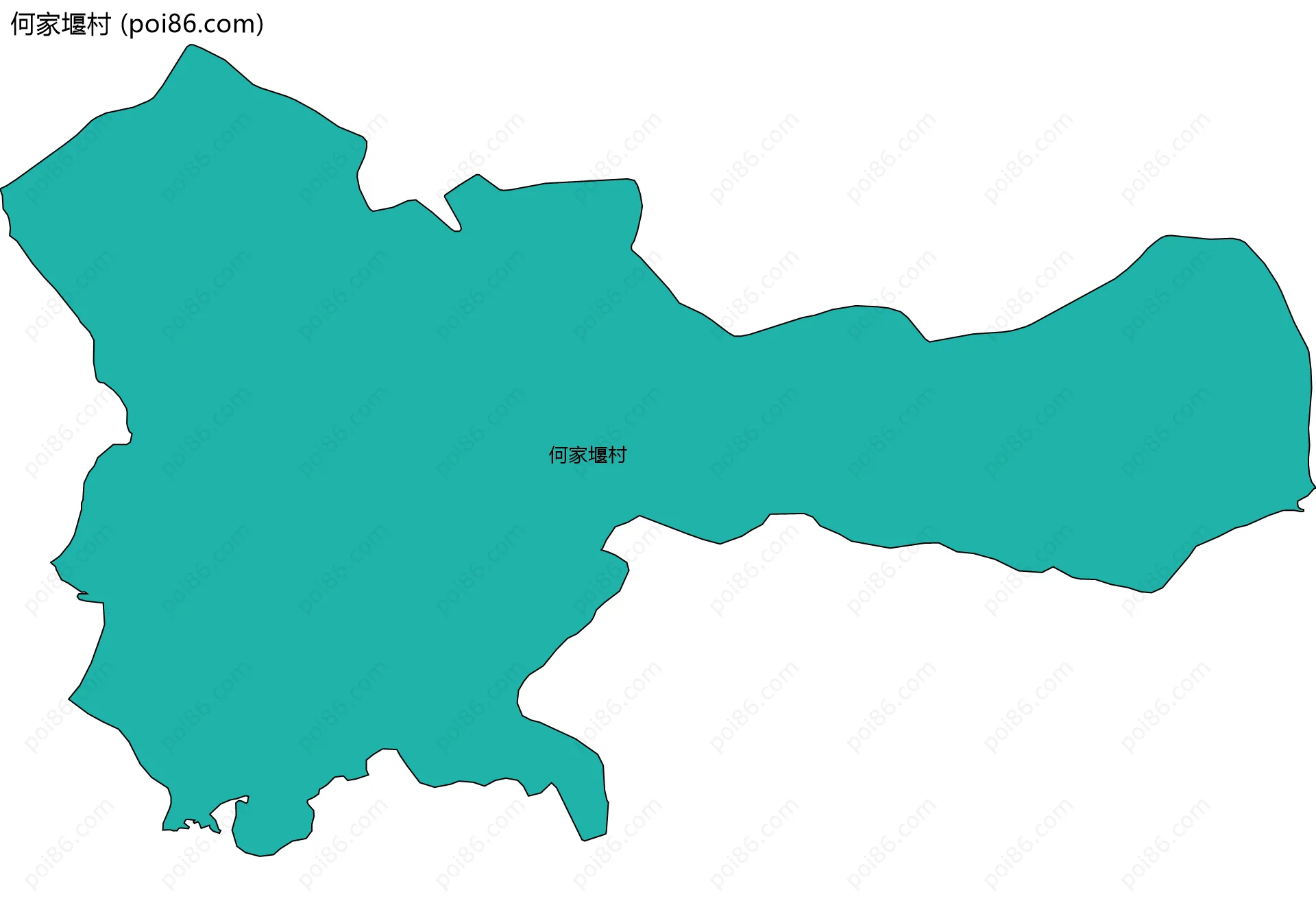 何家堰村边界地图