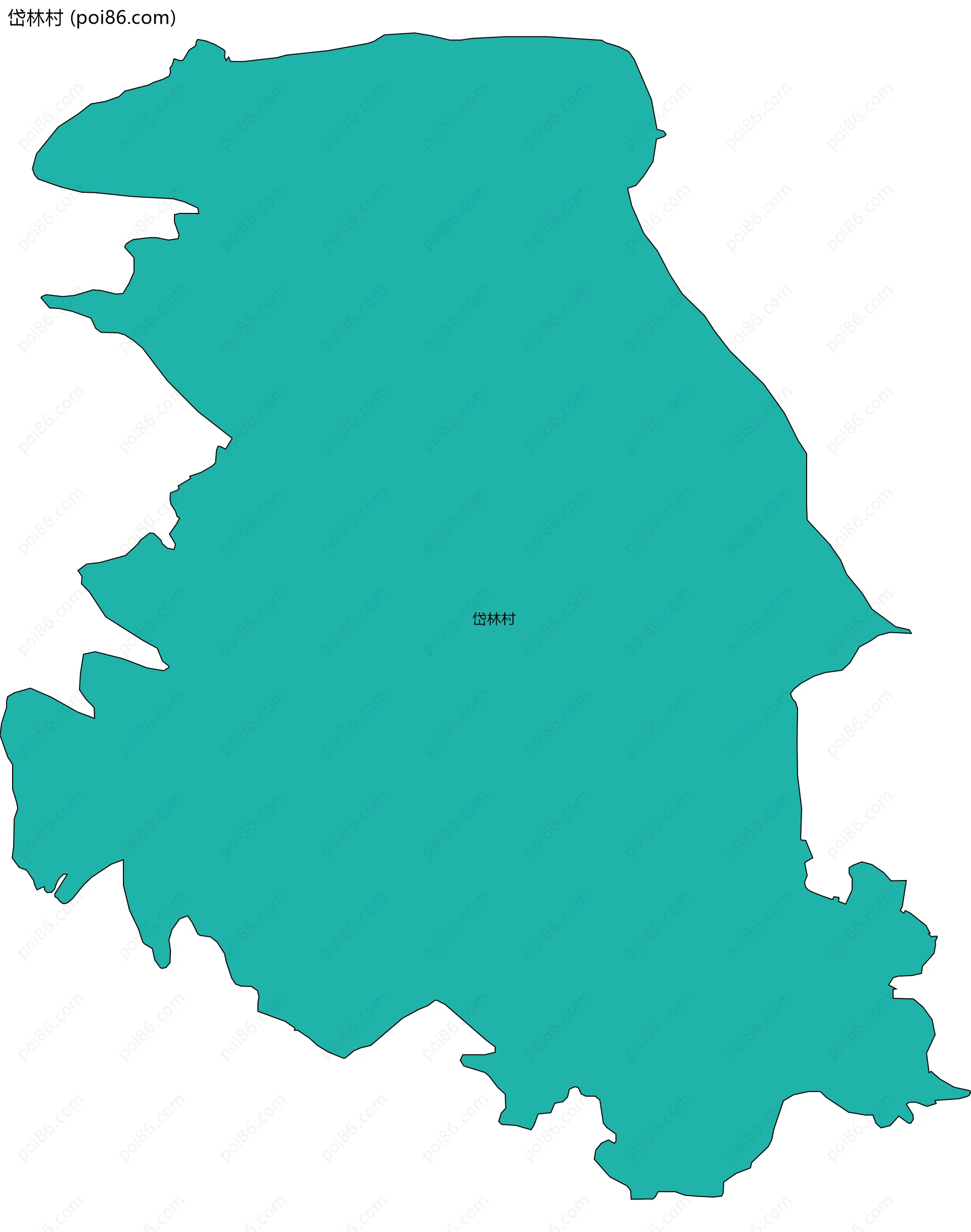 岱林村边界地图