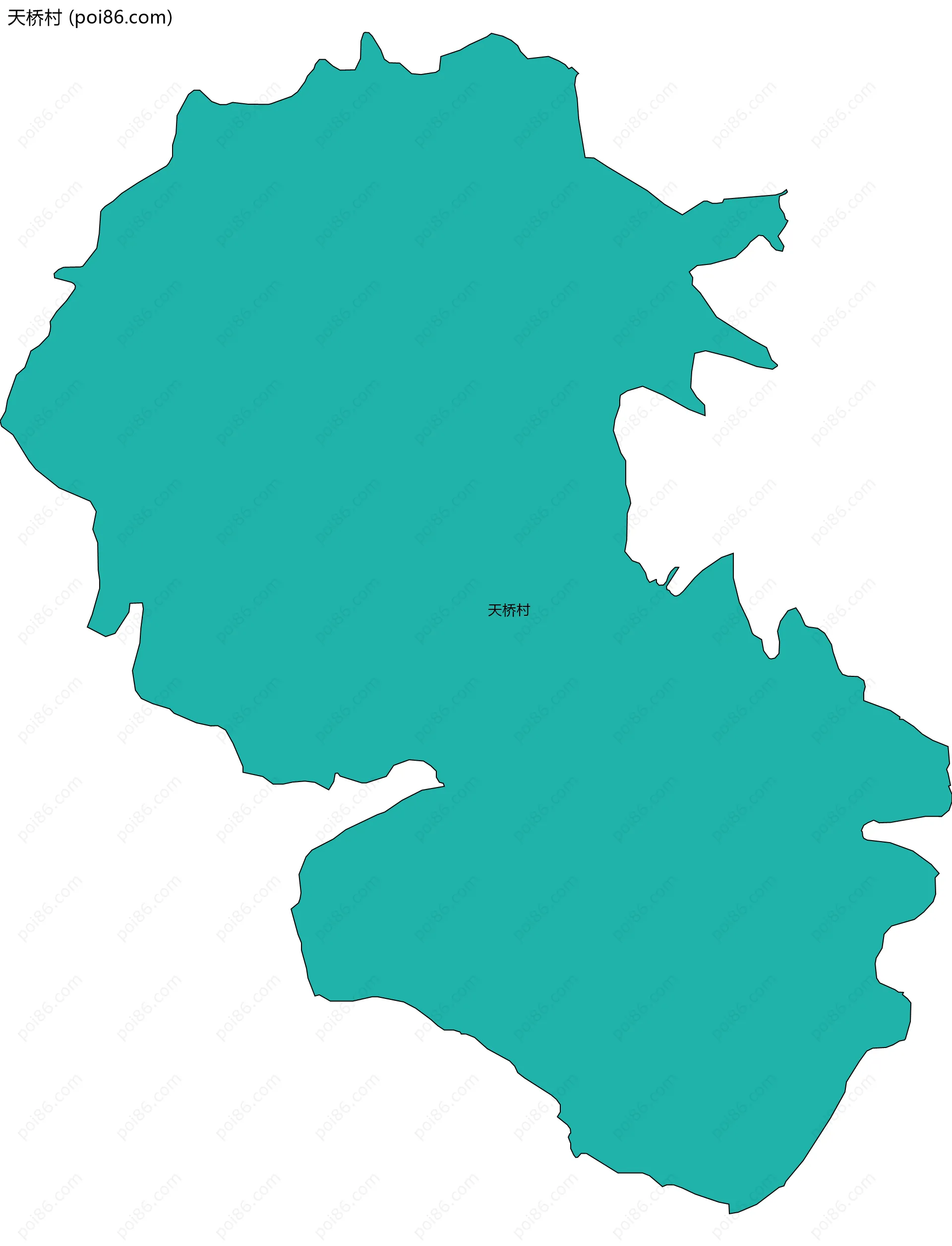 天桥村边界地图