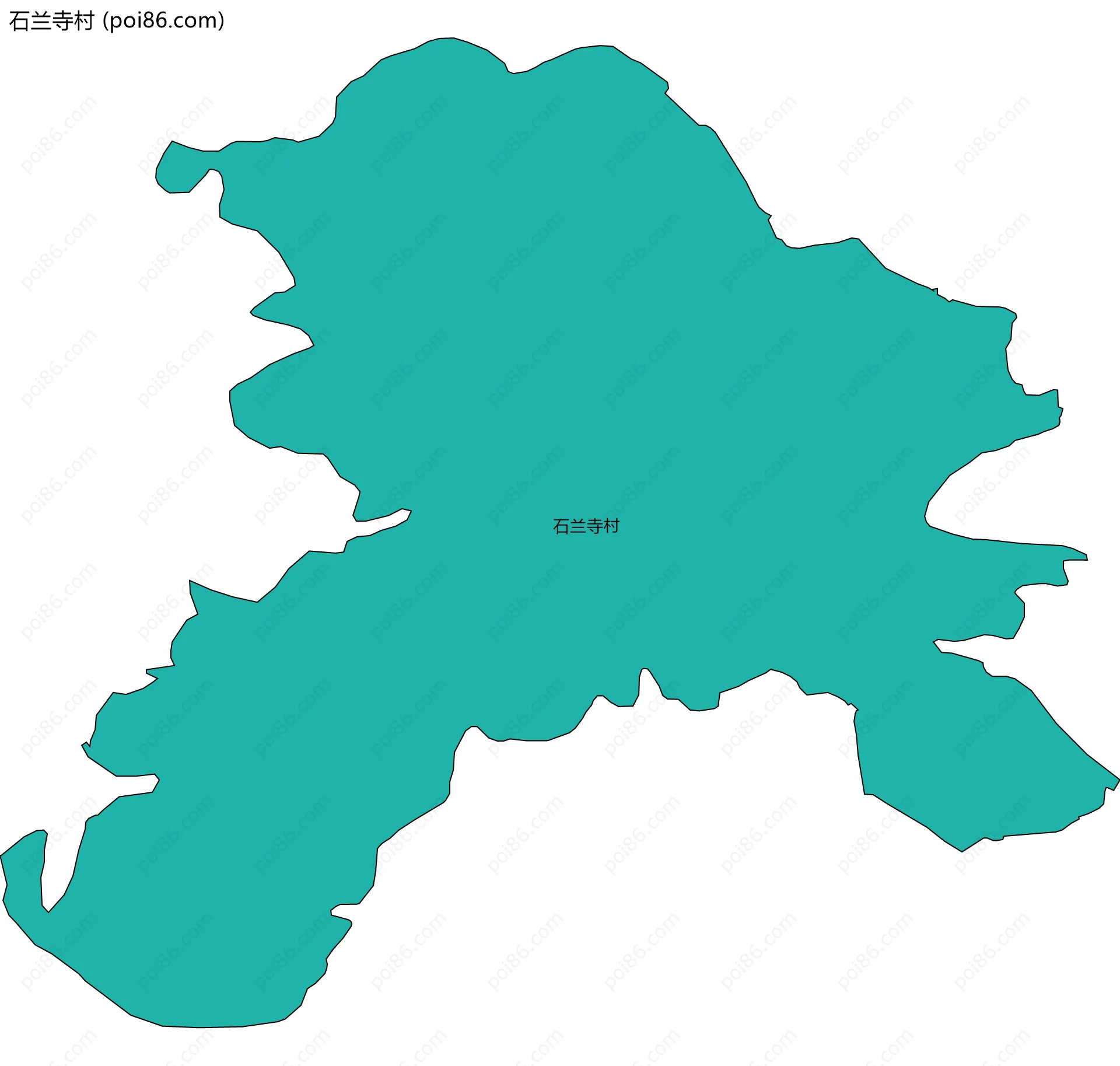 石兰寺村边界地图