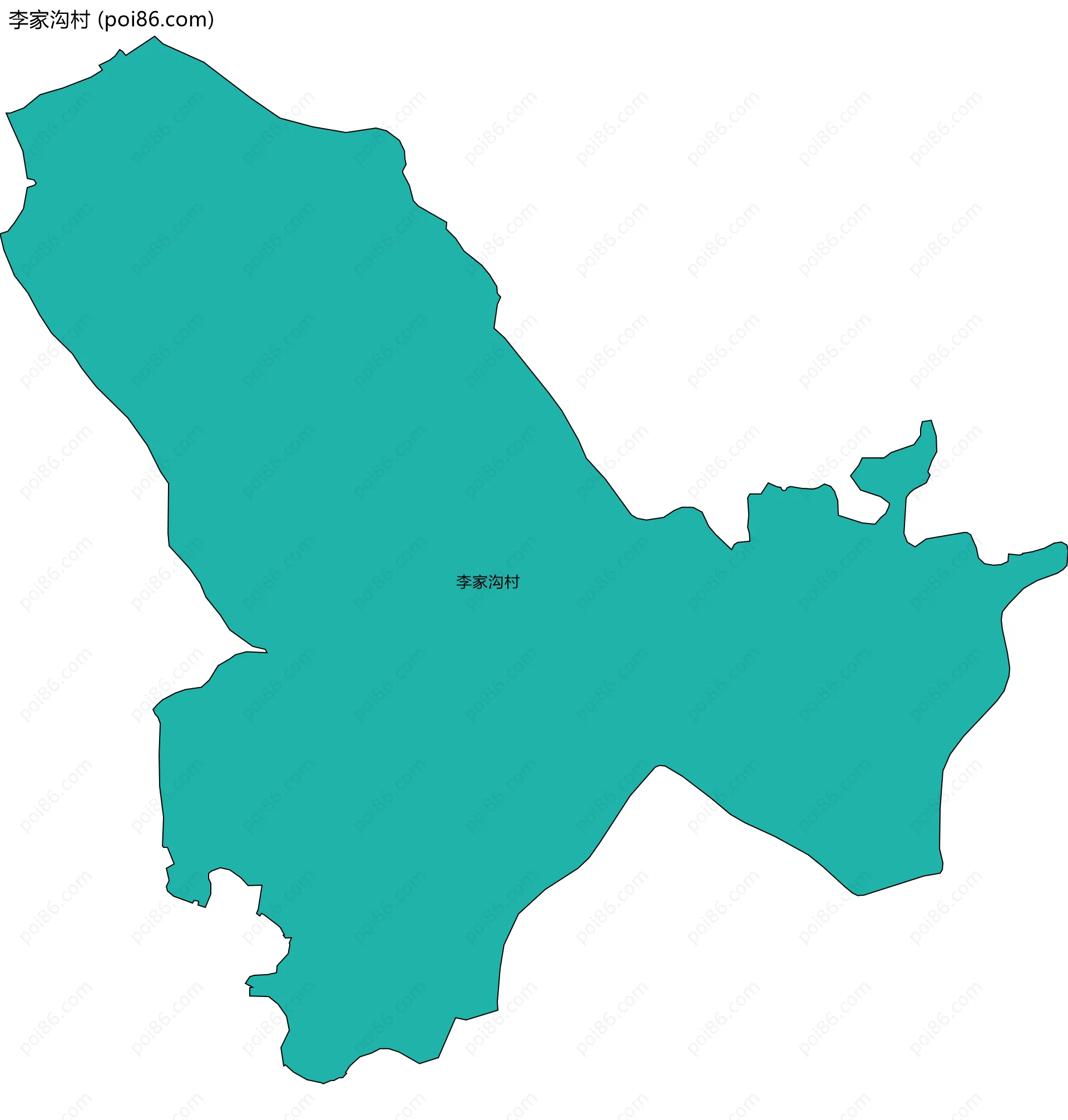 李家沟村边界地图