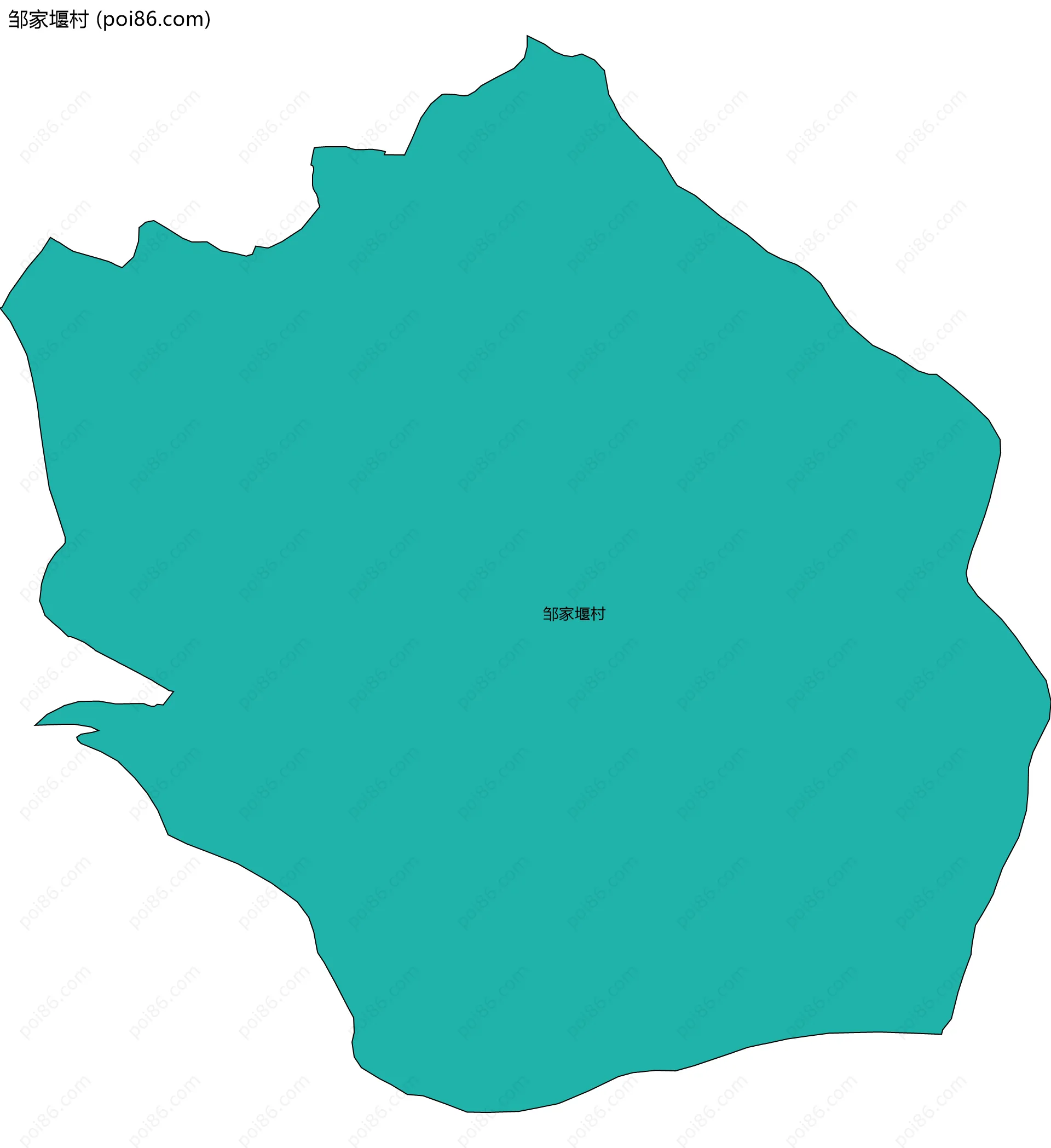 邹家堰村边界地图