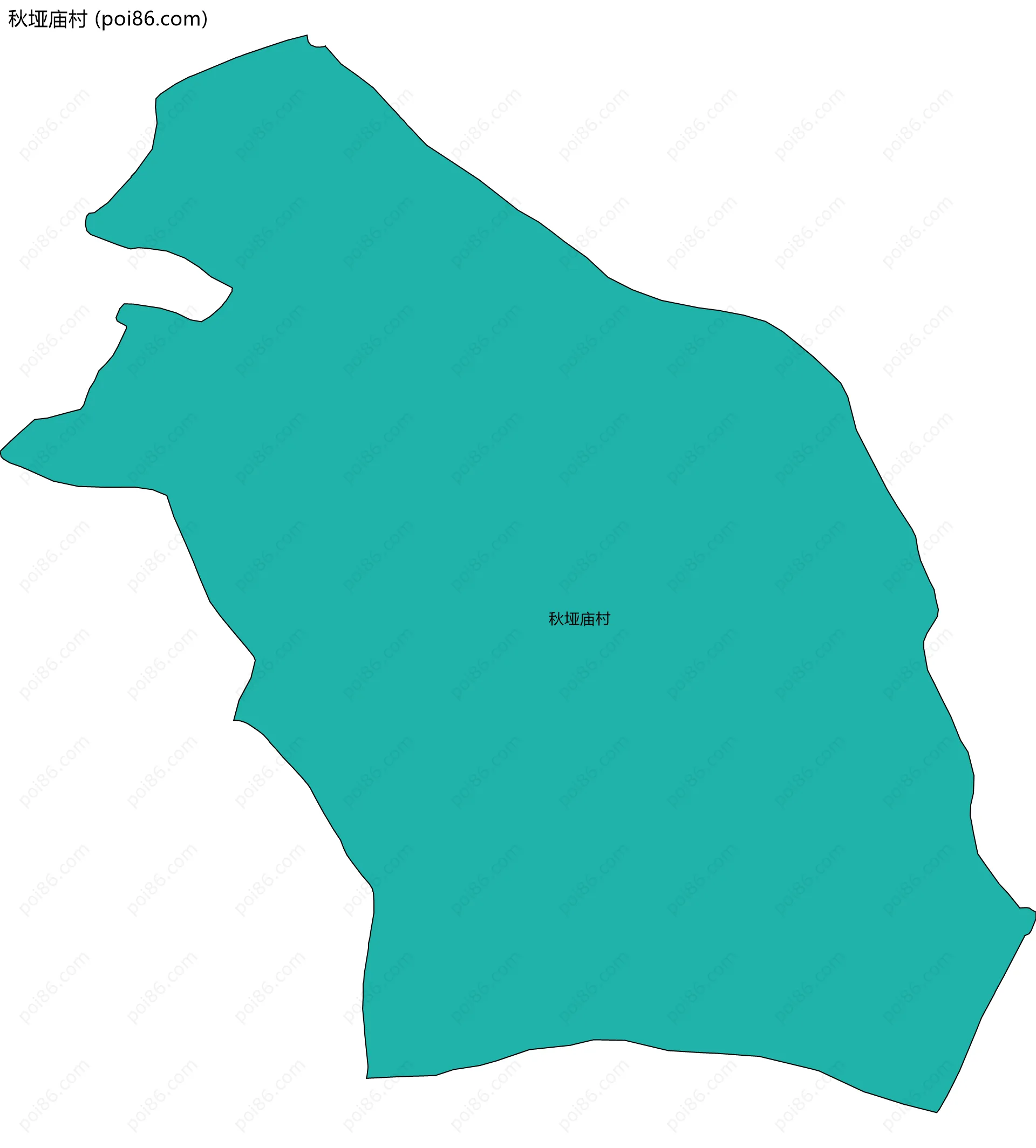 秋垭庙村边界地图