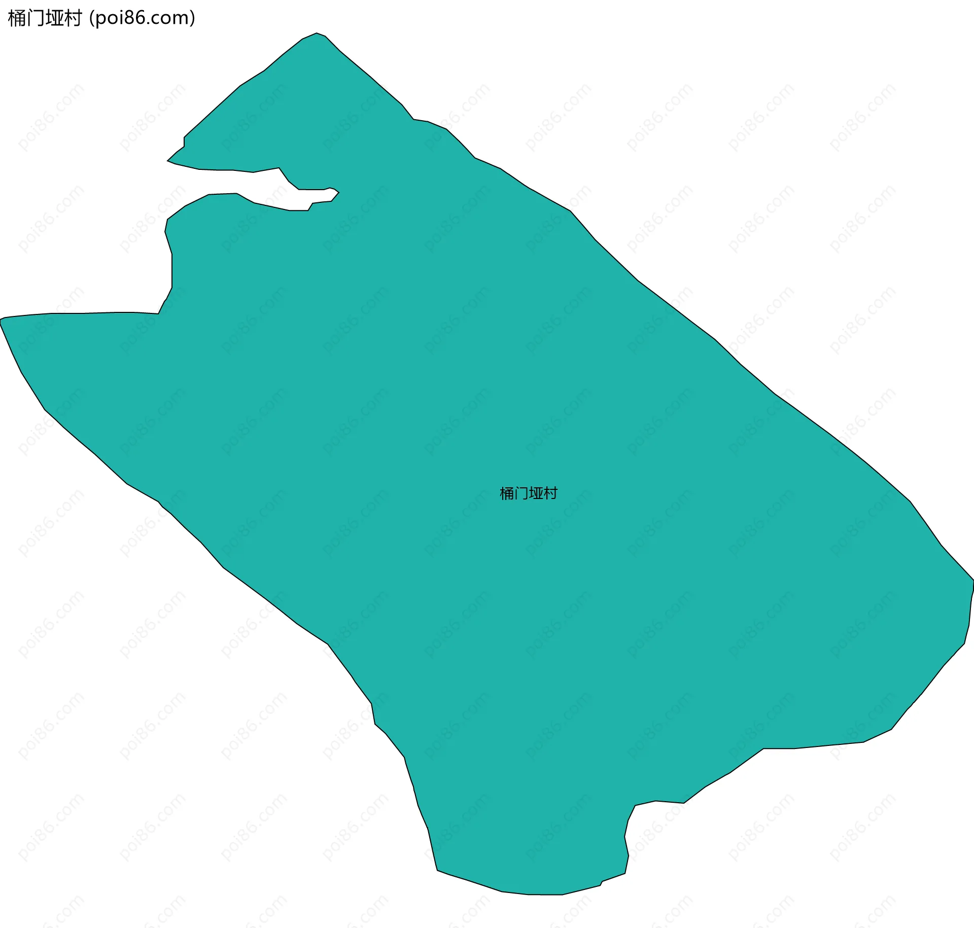 桶门垭村边界地图