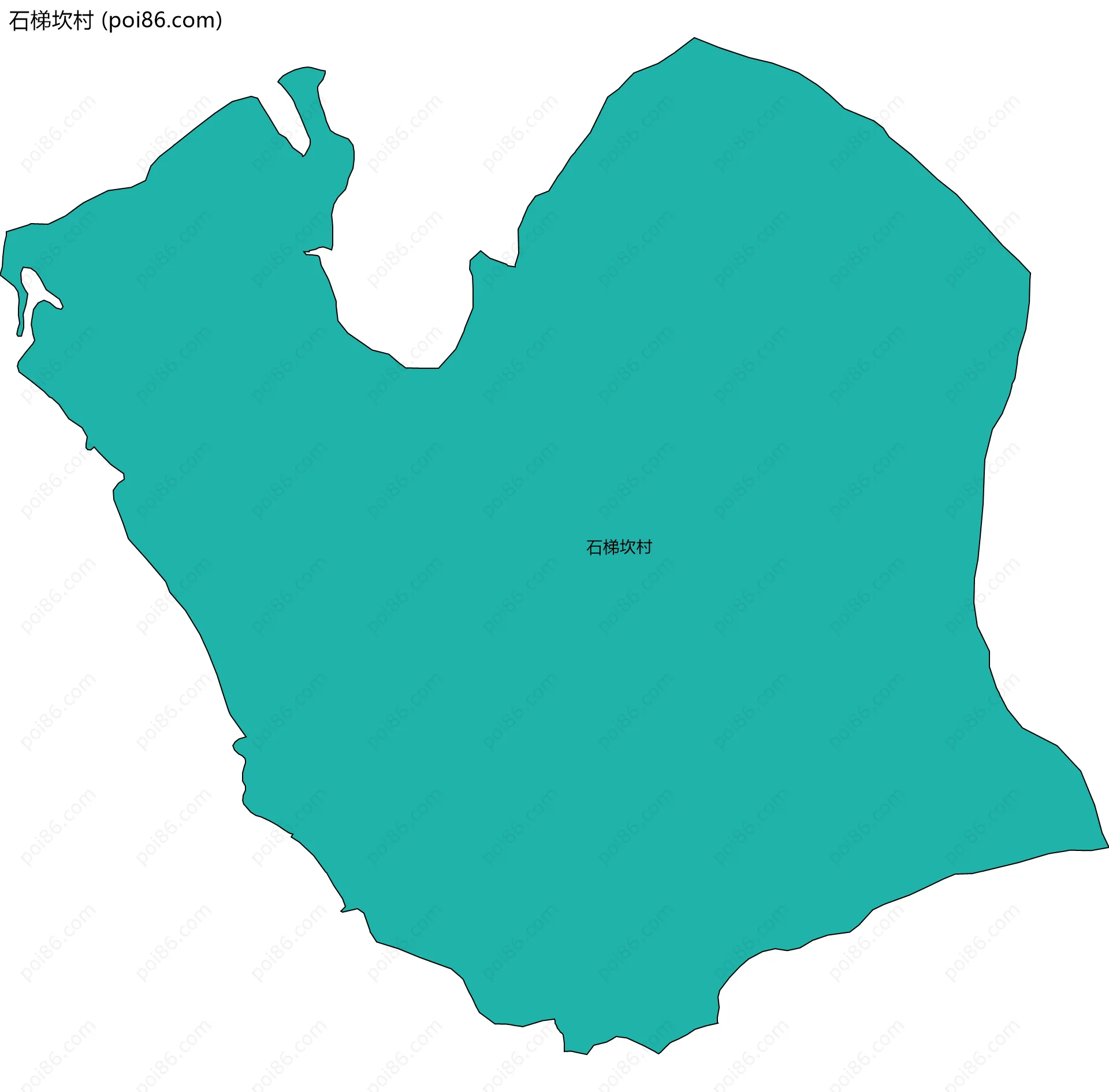 石梯坎村边界地图