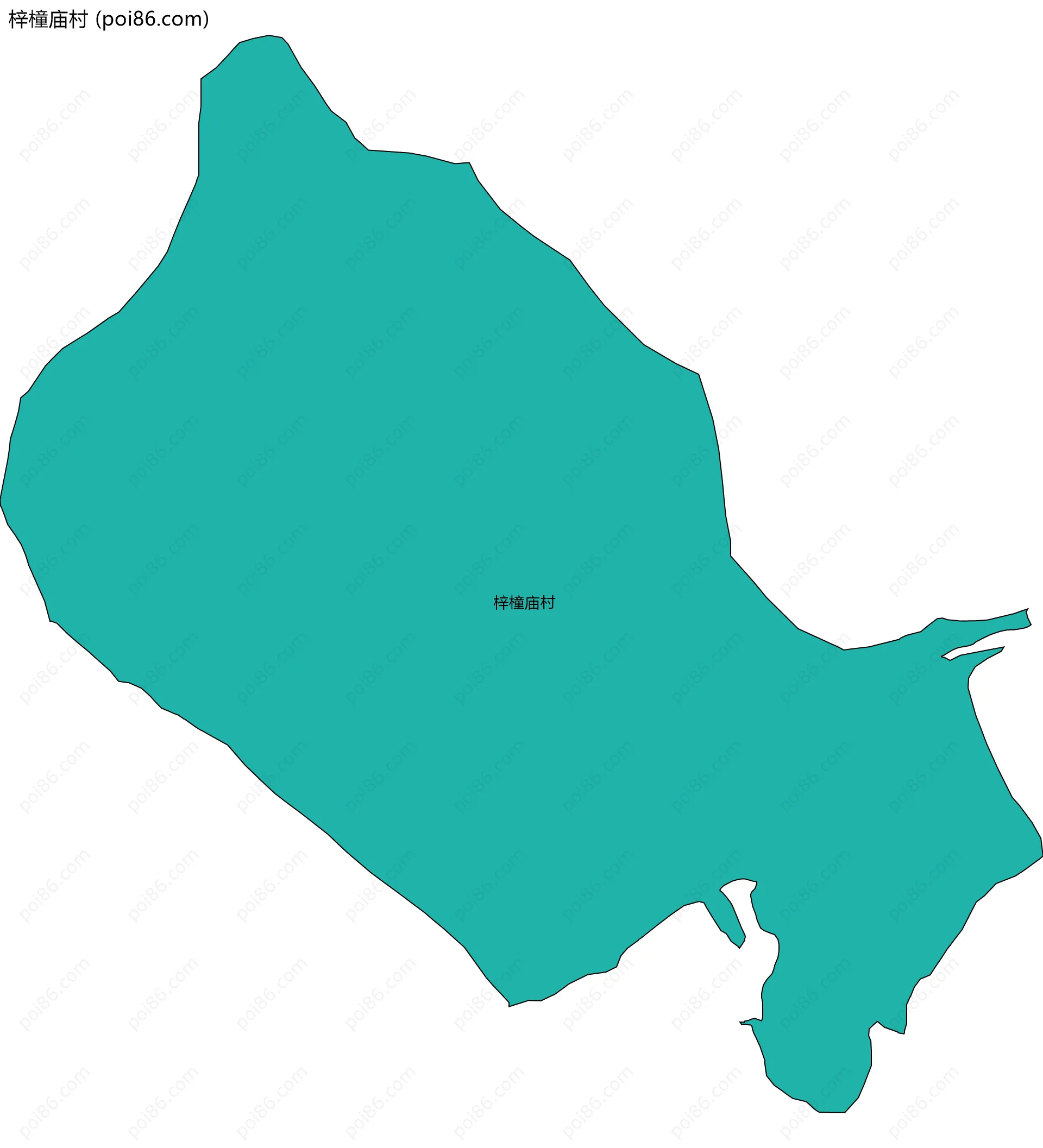 梓橦庙村边界地图