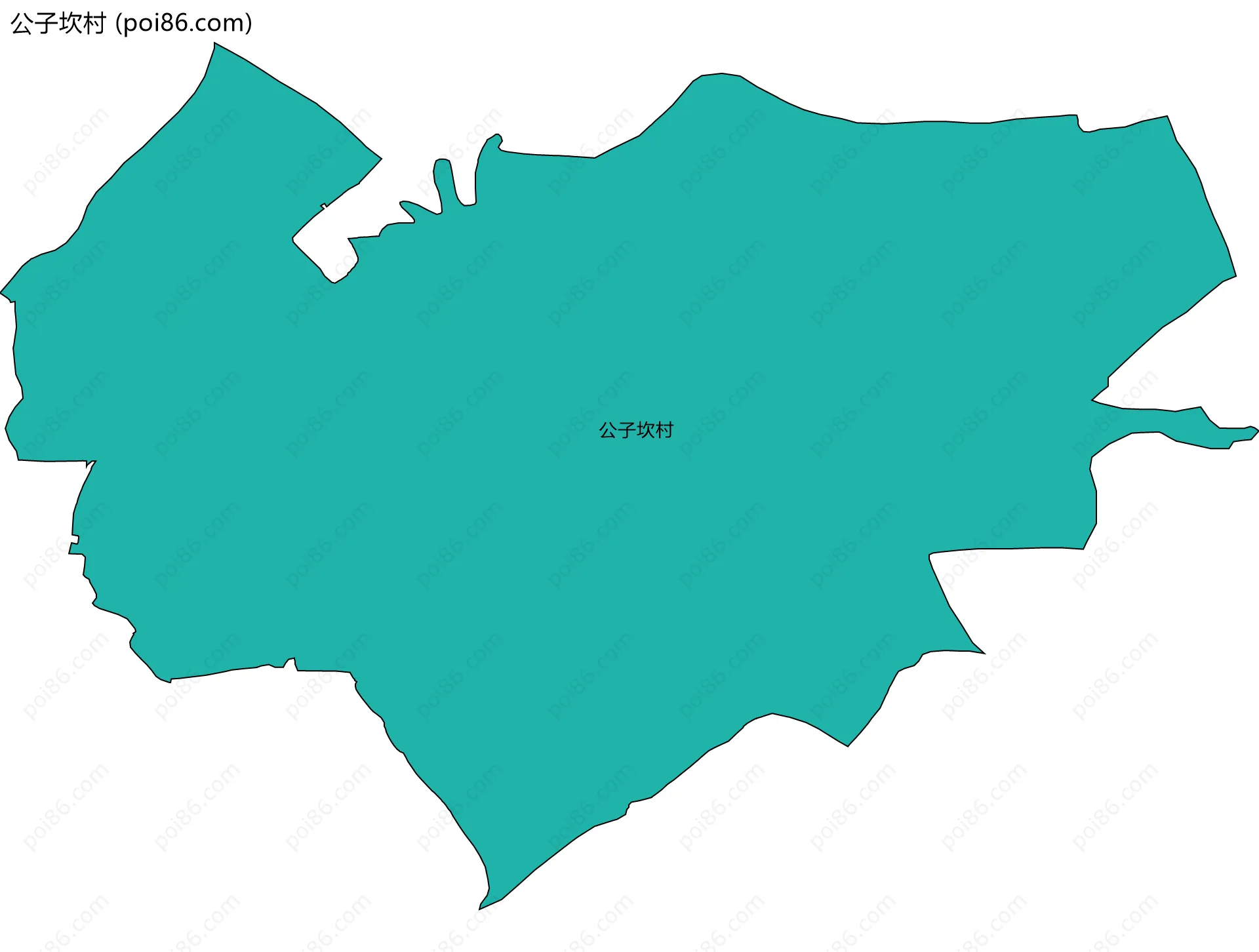 公子坎村边界地图