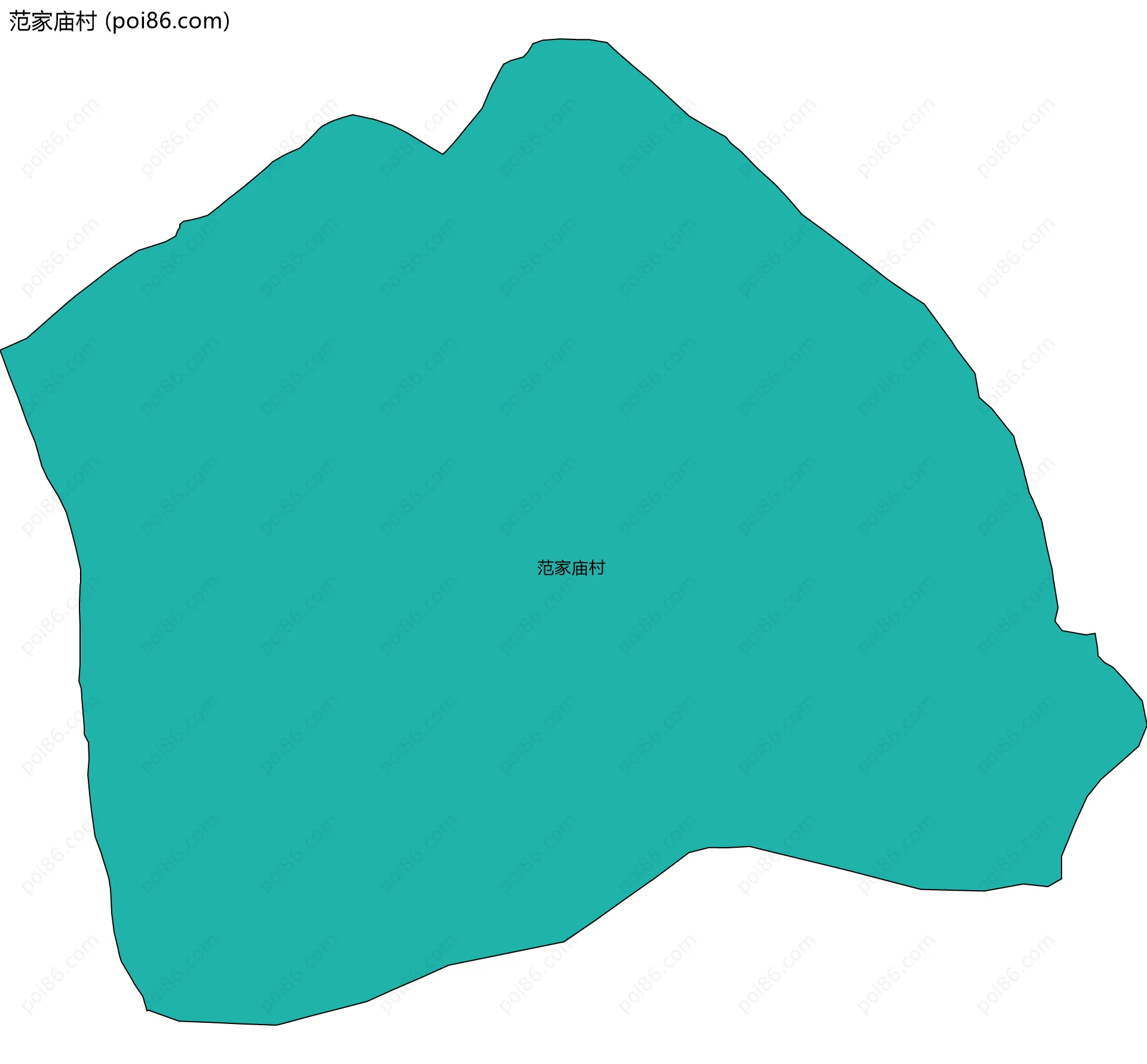 范家庙村边界地图