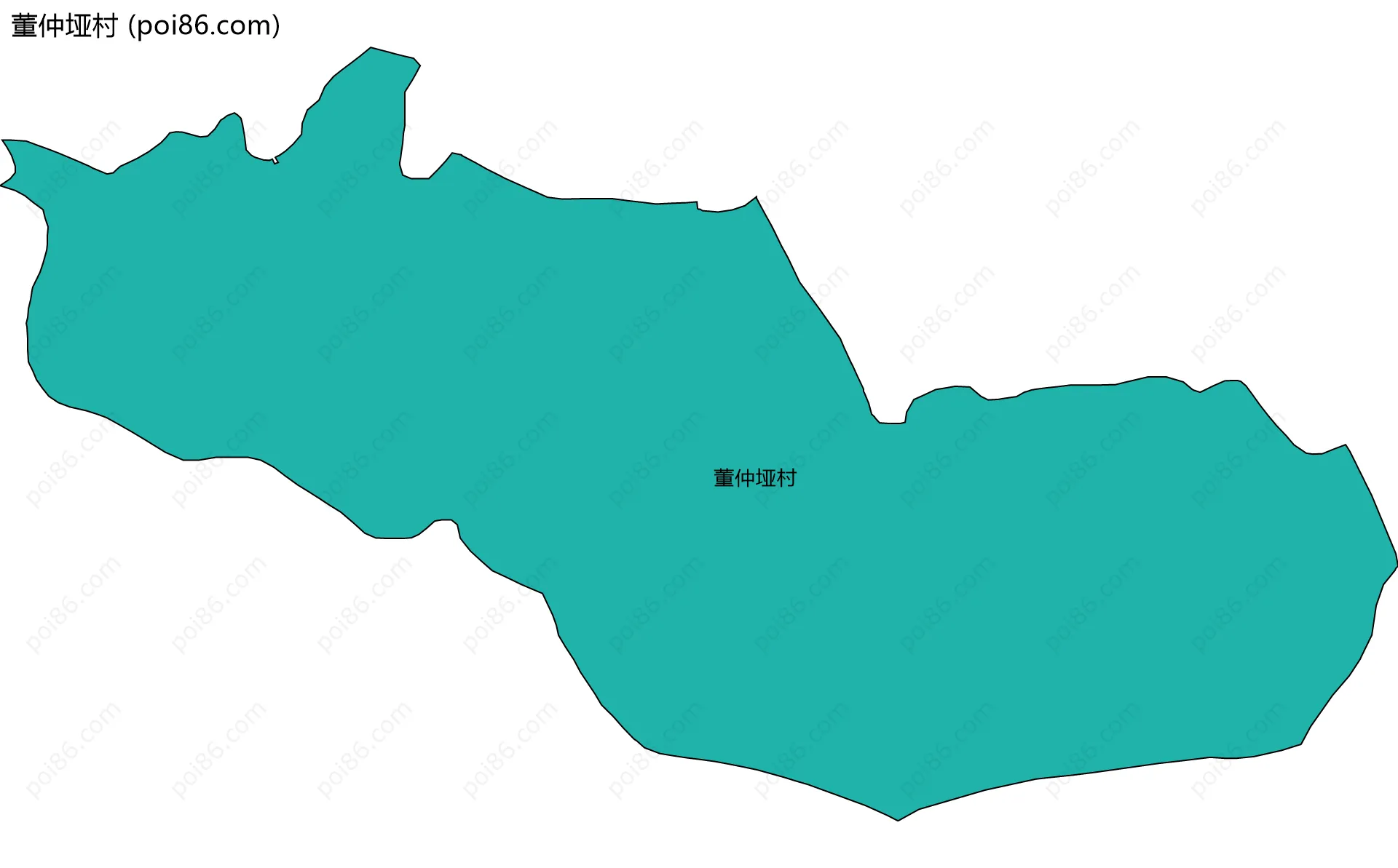 董仲垭村边界地图