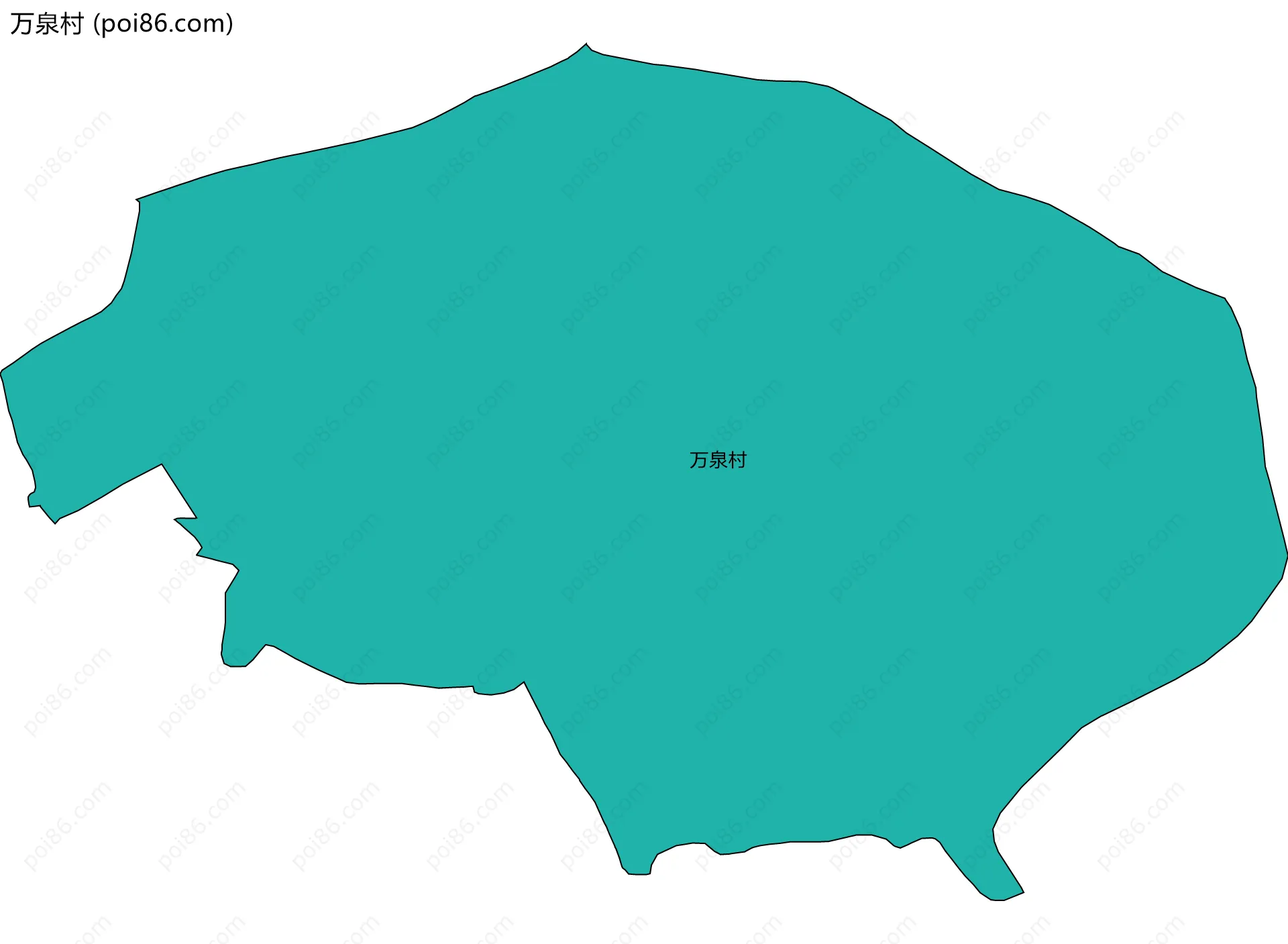 万泉村边界地图