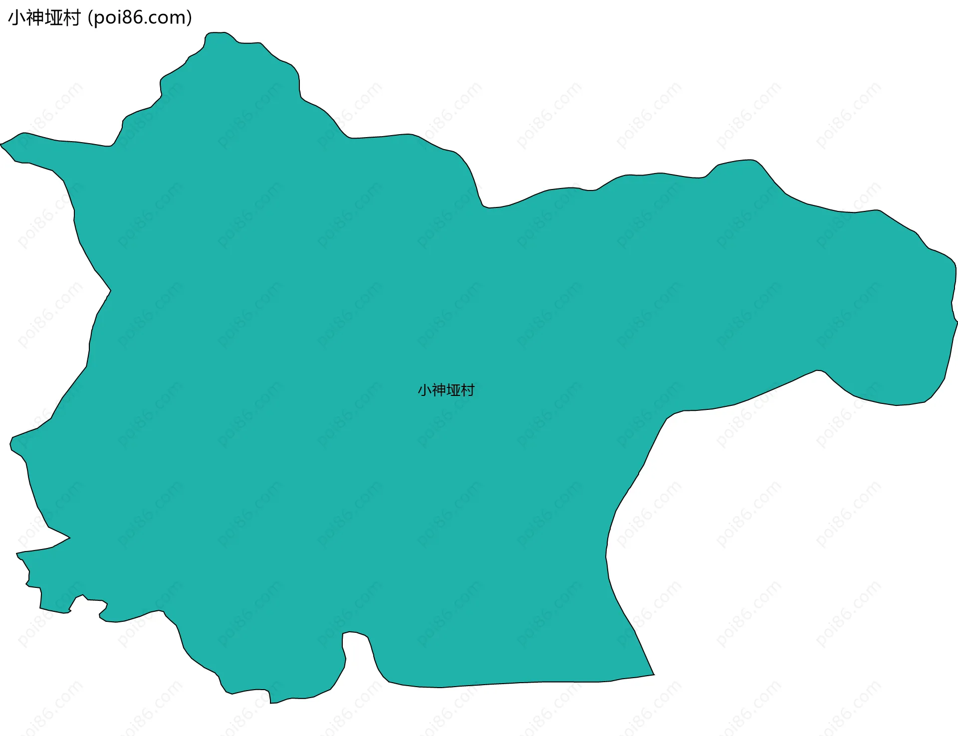 小神垭村边界地图