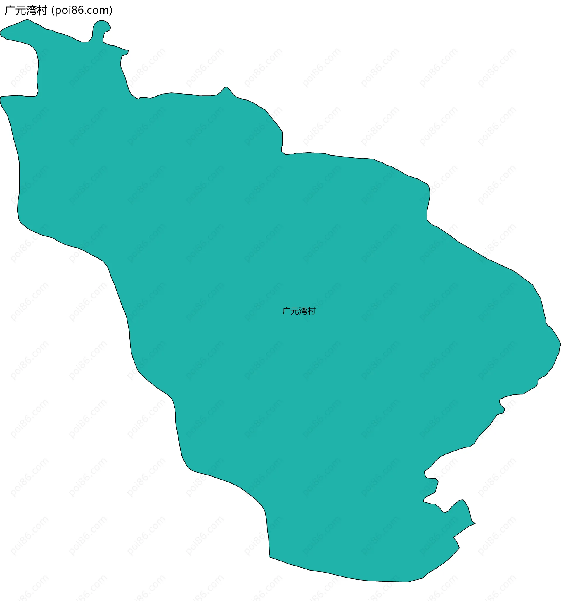 广元湾村边界地图