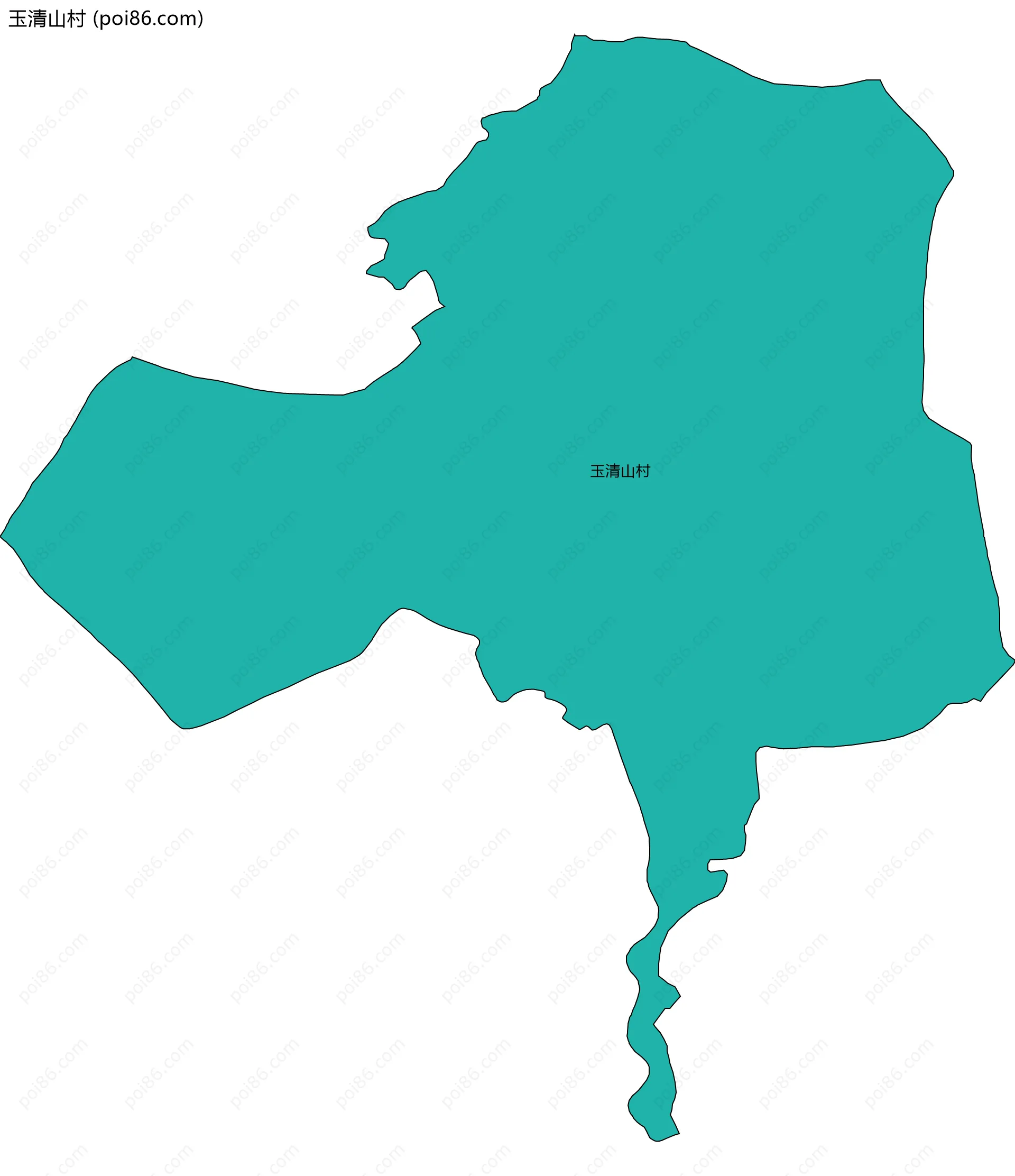 玉清山村边界地图