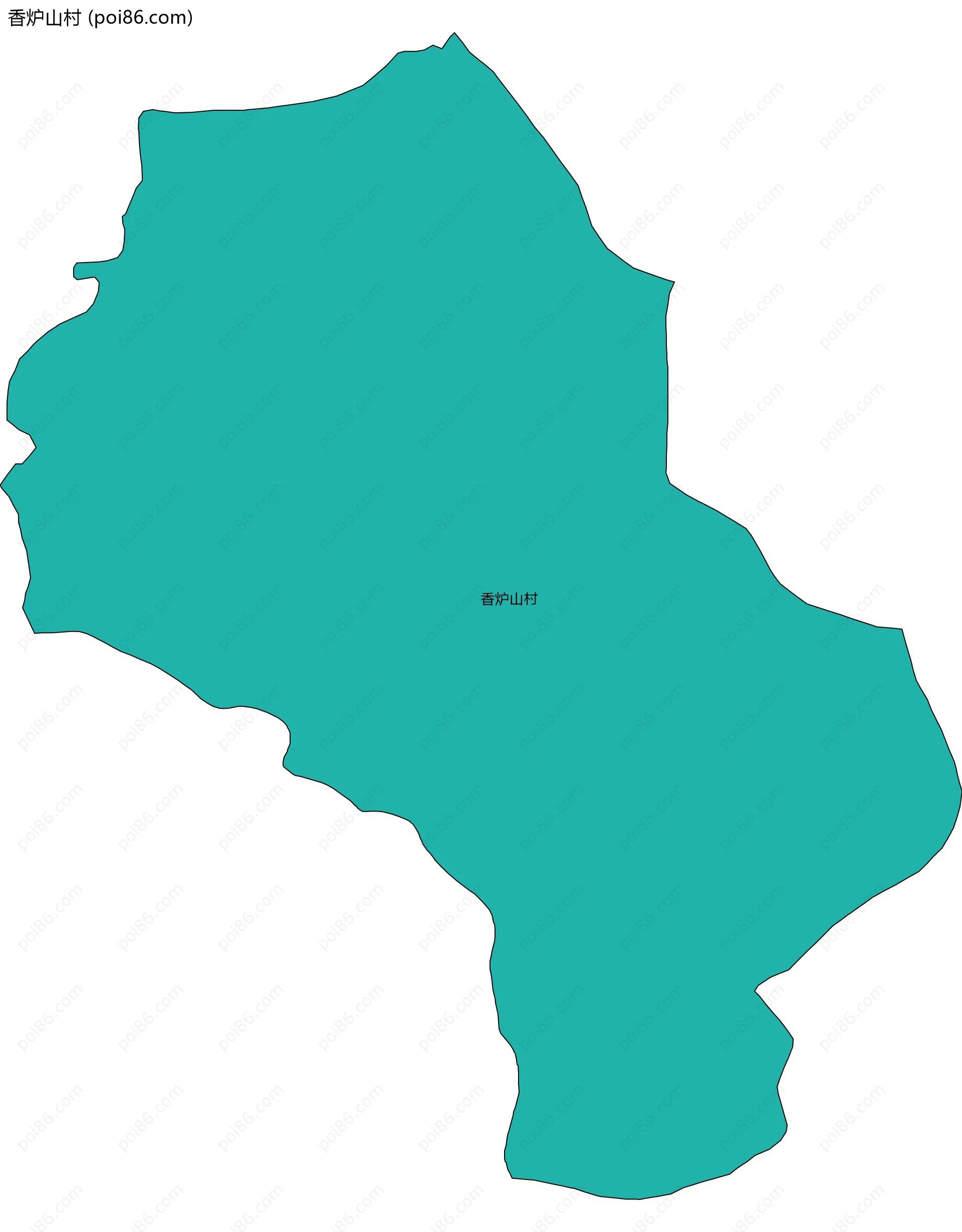 香炉山村边界地图